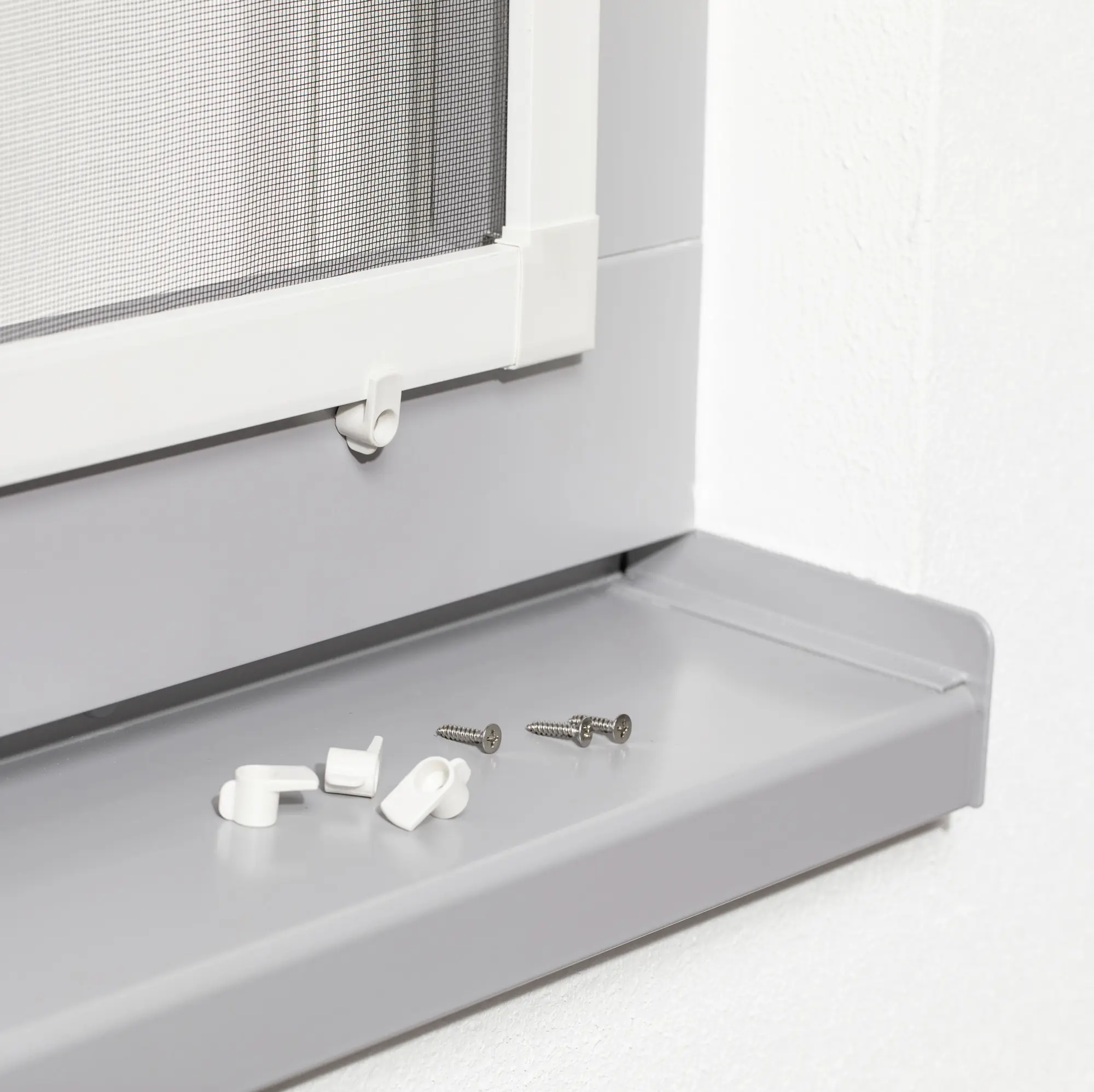 Primaster Vorreiber-Set für Fliegenschutzfenster weiß - 4 Stück