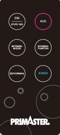 Primaster Turmventilator mit Fernbedienung 91 cm schwarz