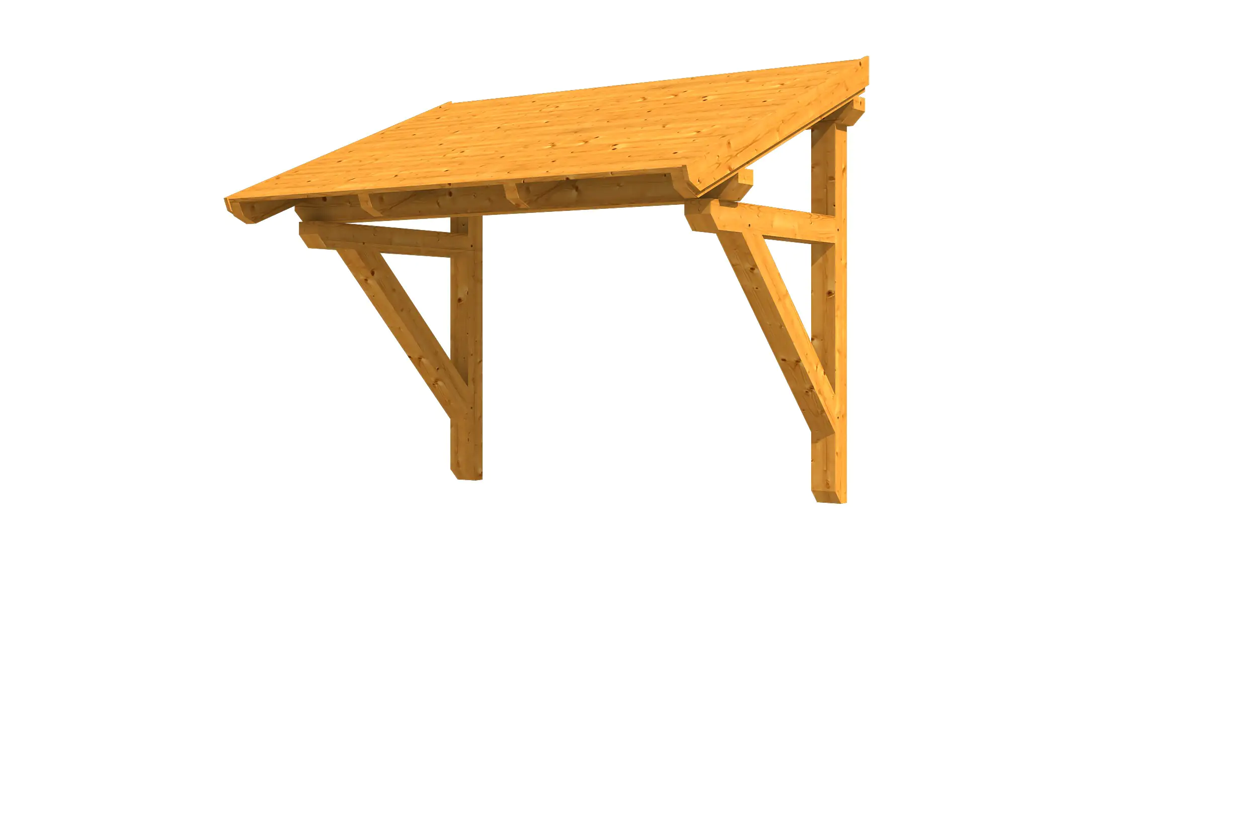 4018211016181 SKAN HOLZ Vordach Paderborn Typ 1 242 x 156 cm, lasiert in Eiche hell