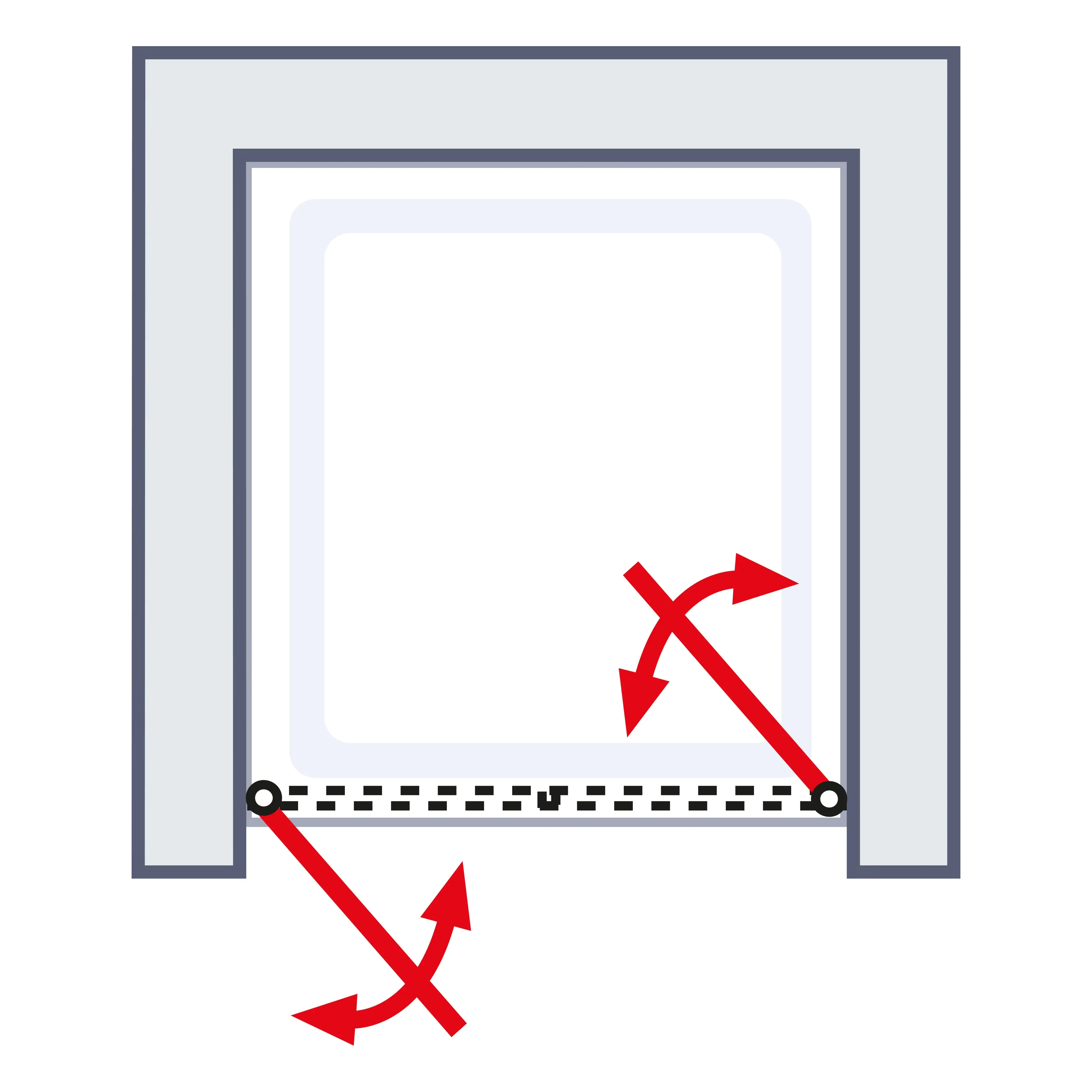 Schulte Nische Pendeltür 90 x 192 cm Alexa Style 2.0