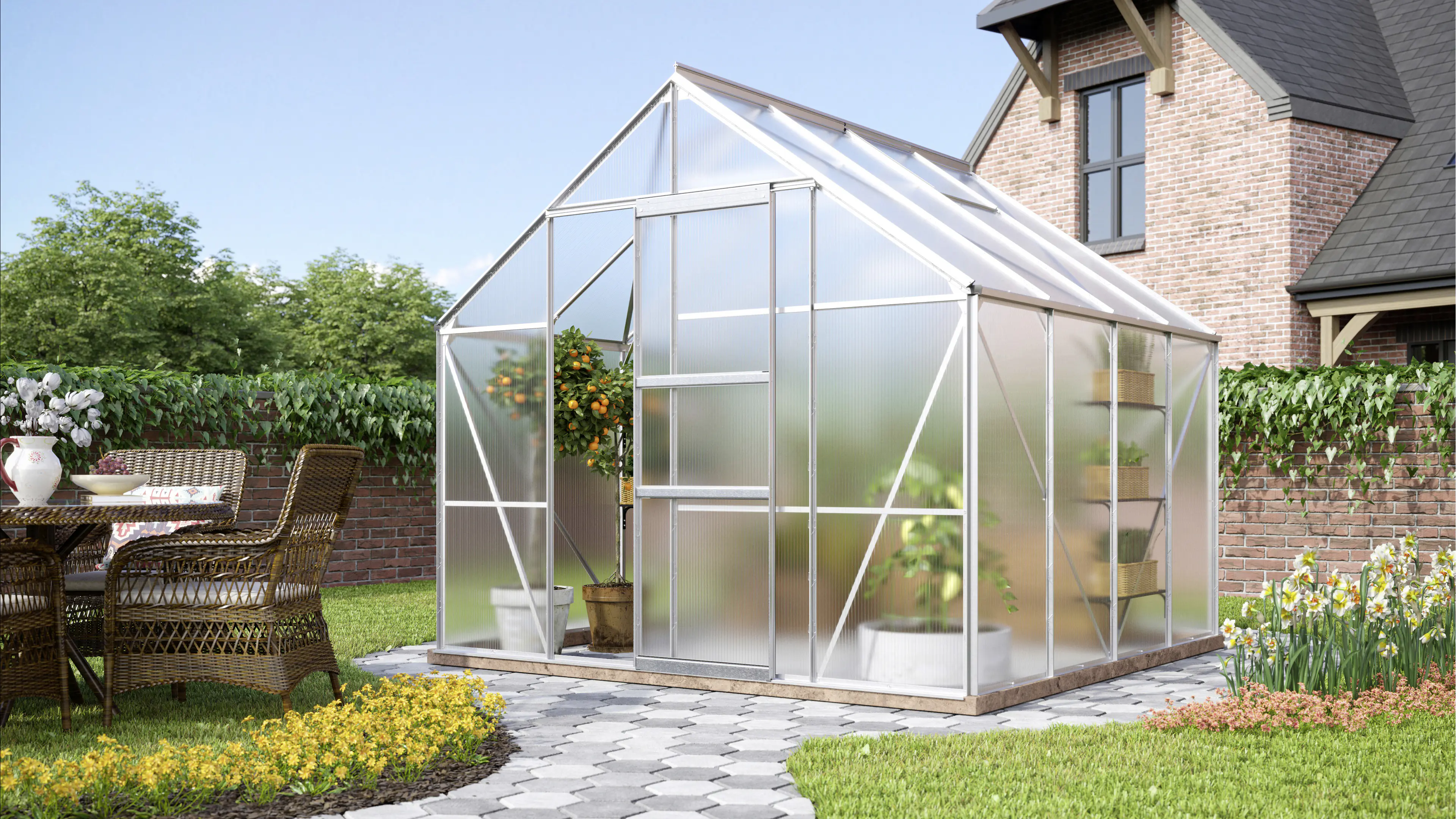 Vitavia Gewächshaus Merkur 6700 254 x 254 cm 4 mm Hohlkammerplatten