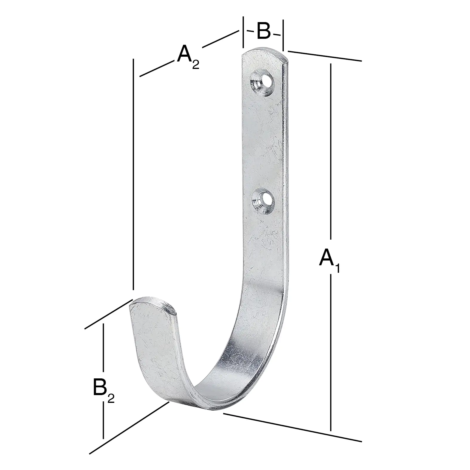 Vormann Wandhaken verzinkt  120/63 x 17/47 mm Vormann Wandhaken verzinkt  120/63 x 17/47 mm