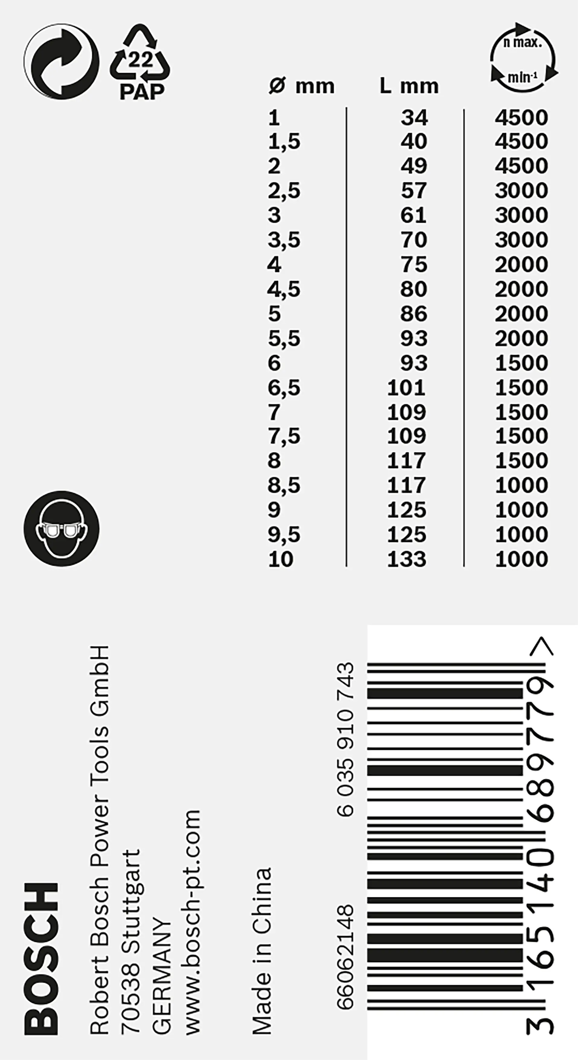 Bosch PRO Metal HSS-G Spiralbohrer Set 19-tleilig Bosch PRO Metal HSS-G Spiralbohrer Set 19-tleilig