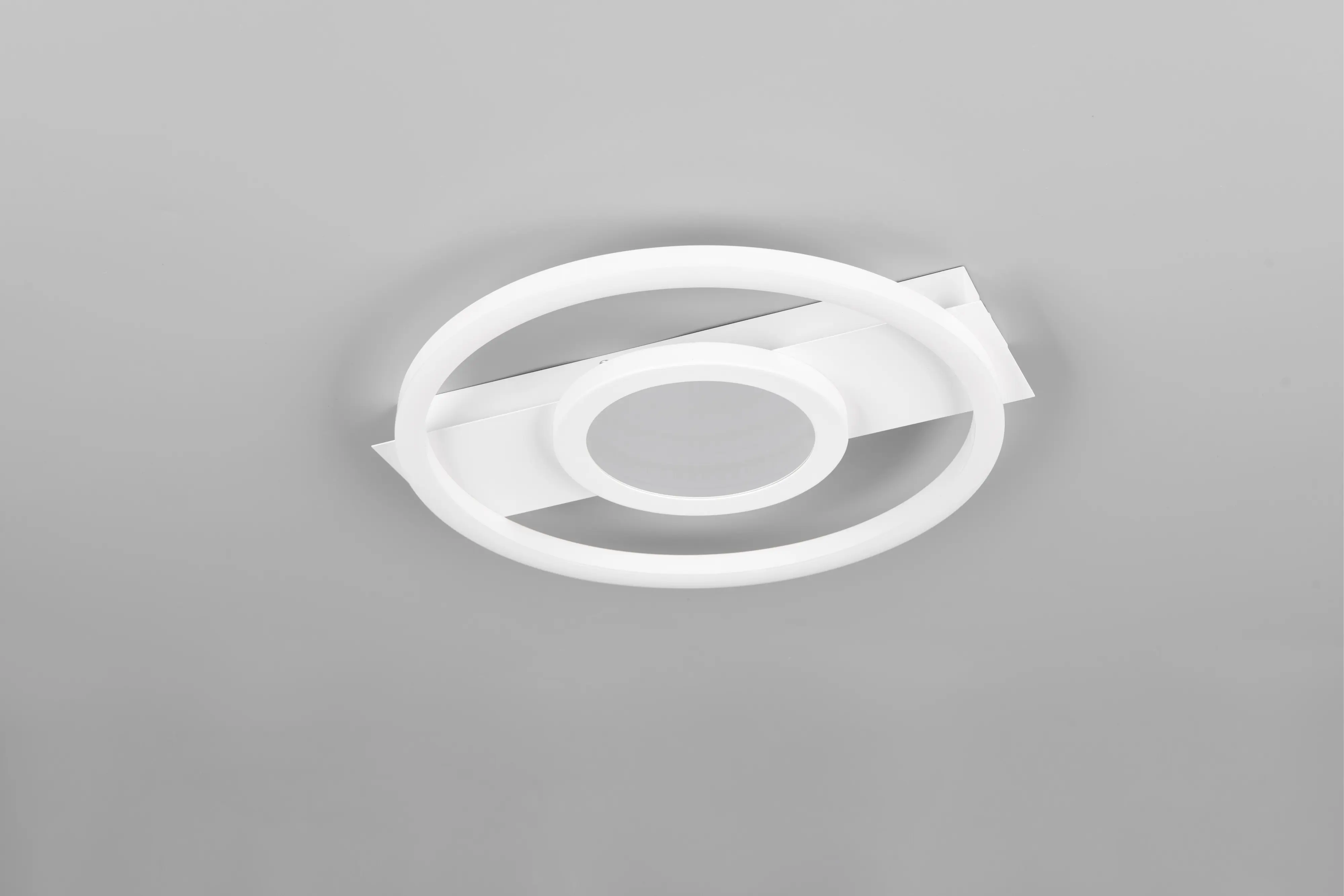 Trio LED-Deckenleuchte Wheeler Ø 35 cm neutralweiß weiß matt