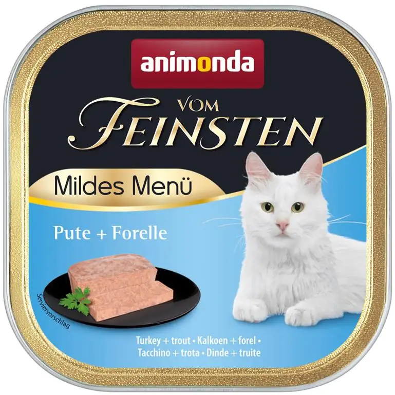 Vom Feinsten Katzennassfutter Mildes Menü Pute & Forelle, 100g