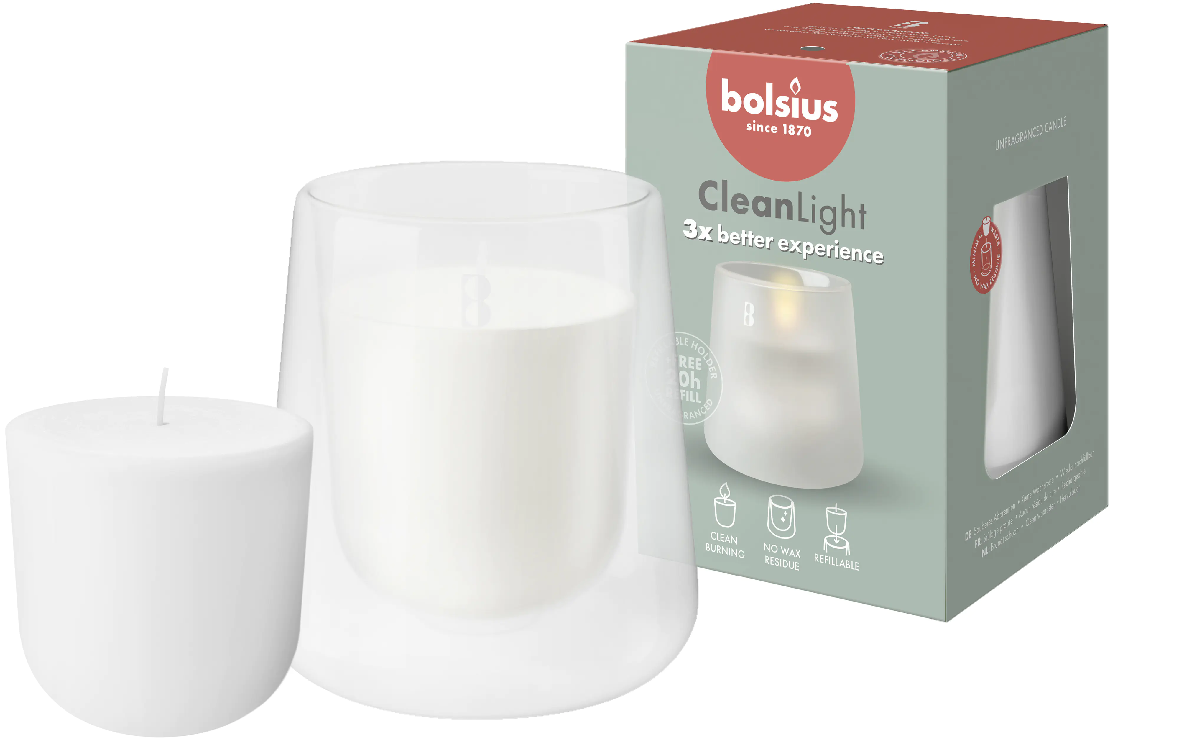 Bolsius Cleanlight Starterkit - ohne Duft Weiß Bolsius Cleanlight Starterkit - ohne Duft Weiß