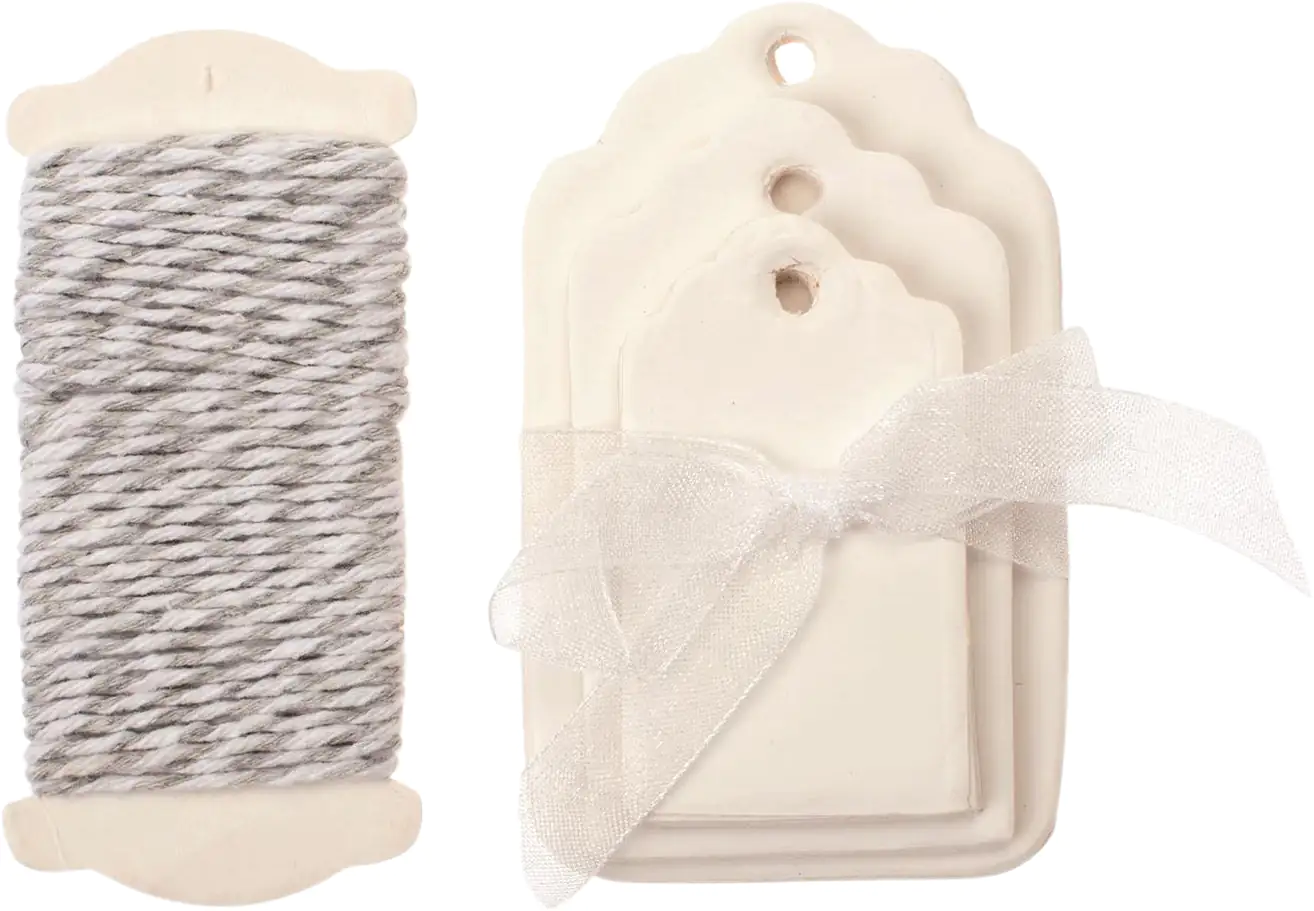 7610877531175 Glorex Papier-Etiketten weiß 5-8 x 3-5cm, 15 Stück