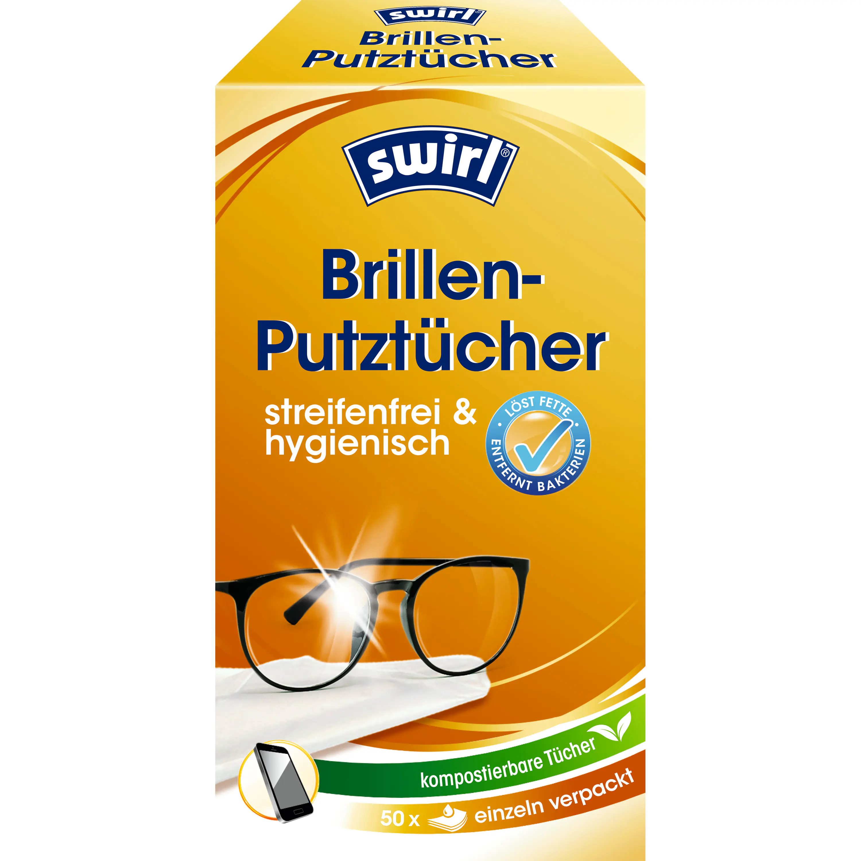 Swirl Brillen-Putztücher 50 Stück