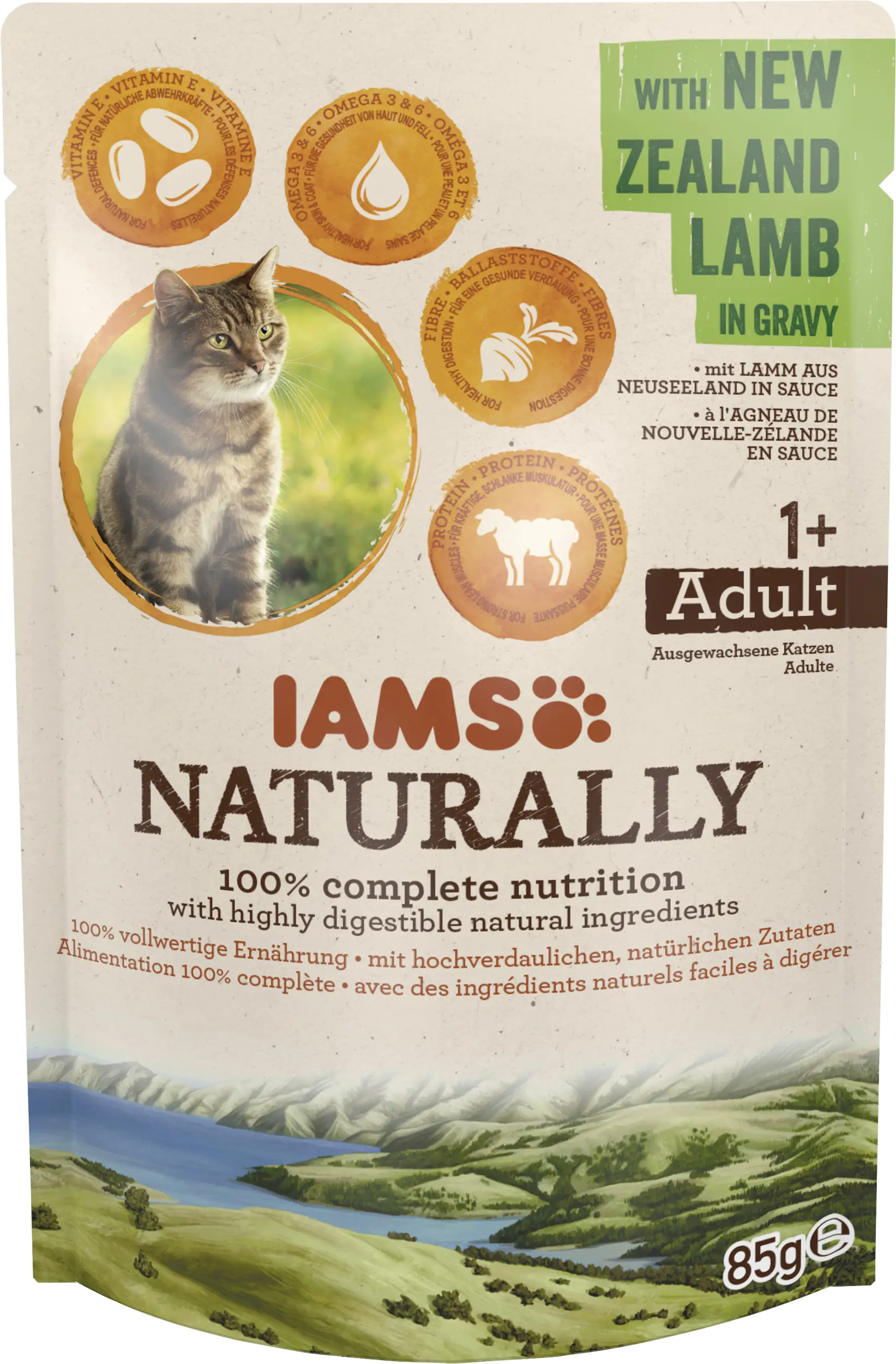 IAMS Naturally Katze Erw. Lamm 85g 85g