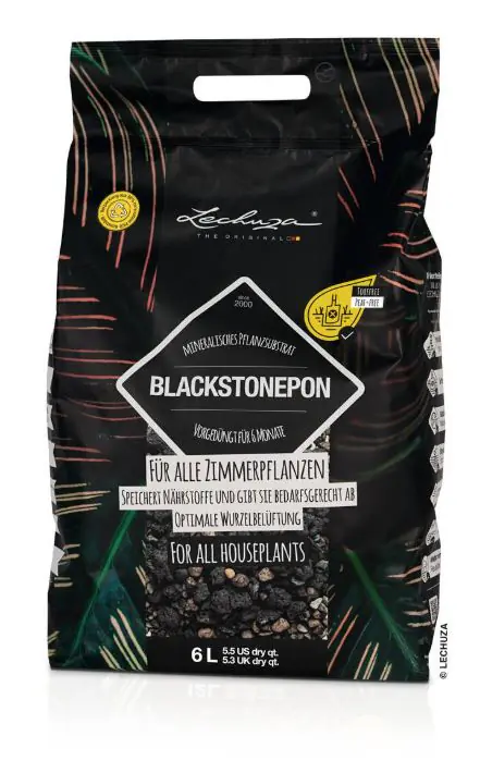 Lechuza Blackstonepon Pflanzsubstrat für Zimmerpflanzen 6 L