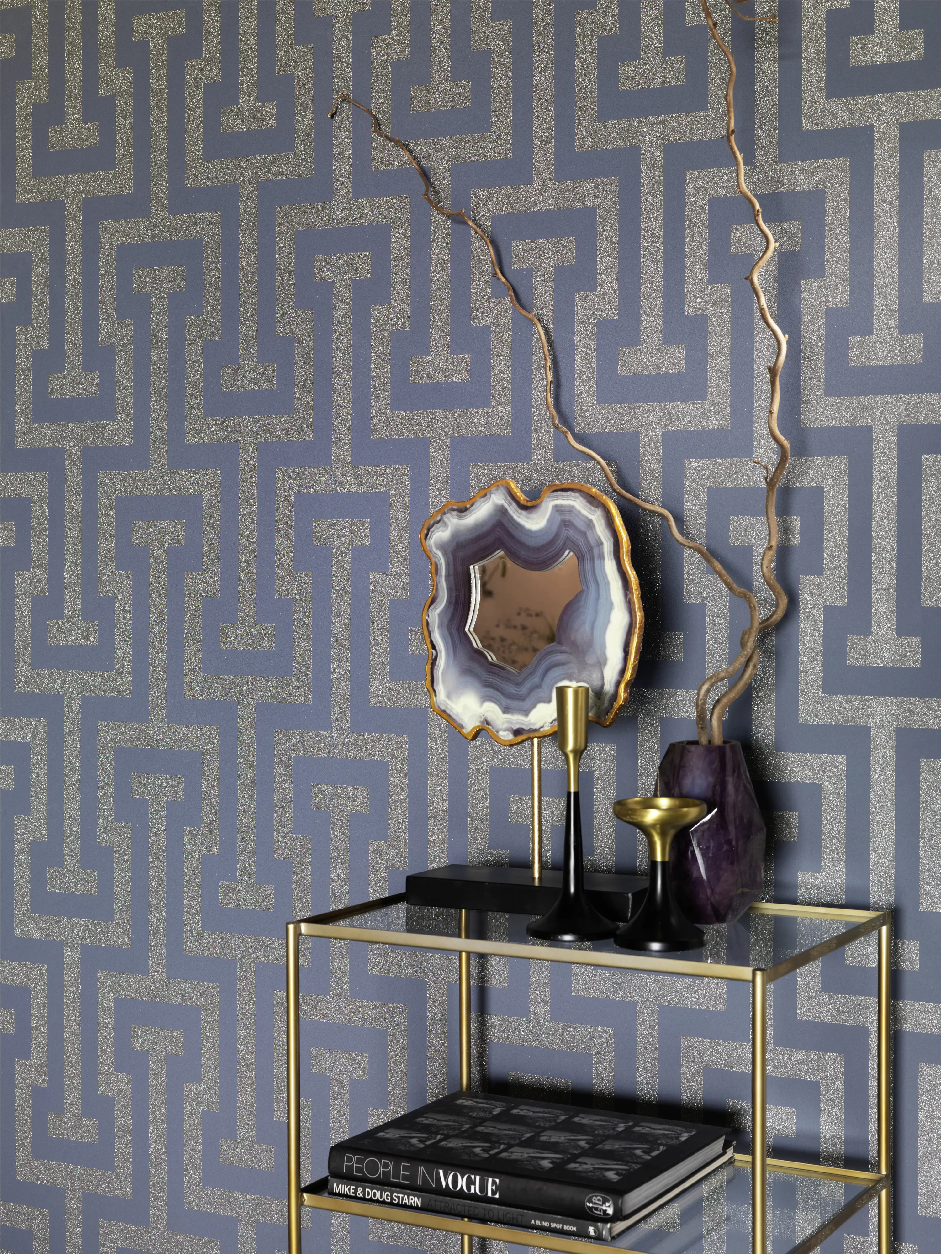 Rasch Vliestapete 523928 Sparkling blau 0,05 x 0,53 m