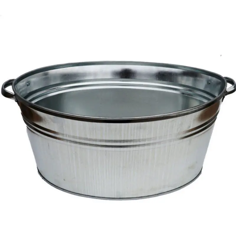 Flamingo Schale Zinkblech 56 x 46 cm silber