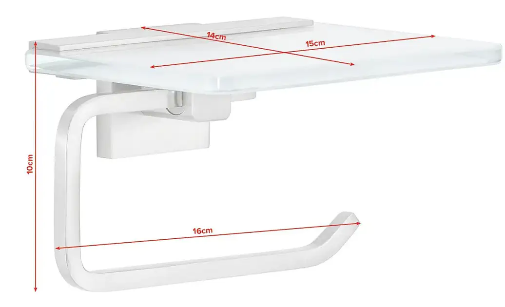 Tesa WC-Papierrollenhalter EXXCLUSIV  mit Ablage zum Kleben