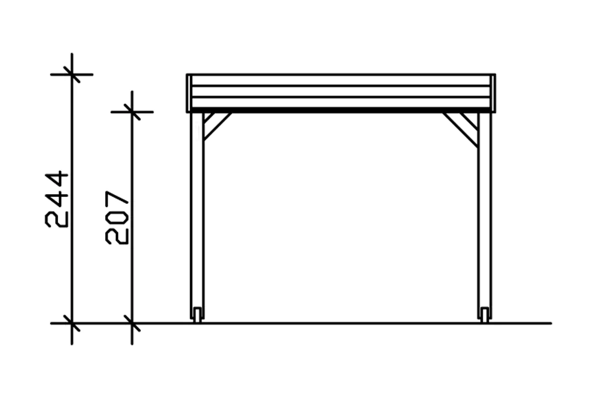 SKAN HOLZ Pavillon Toulouse 302 x 302 cm, grau