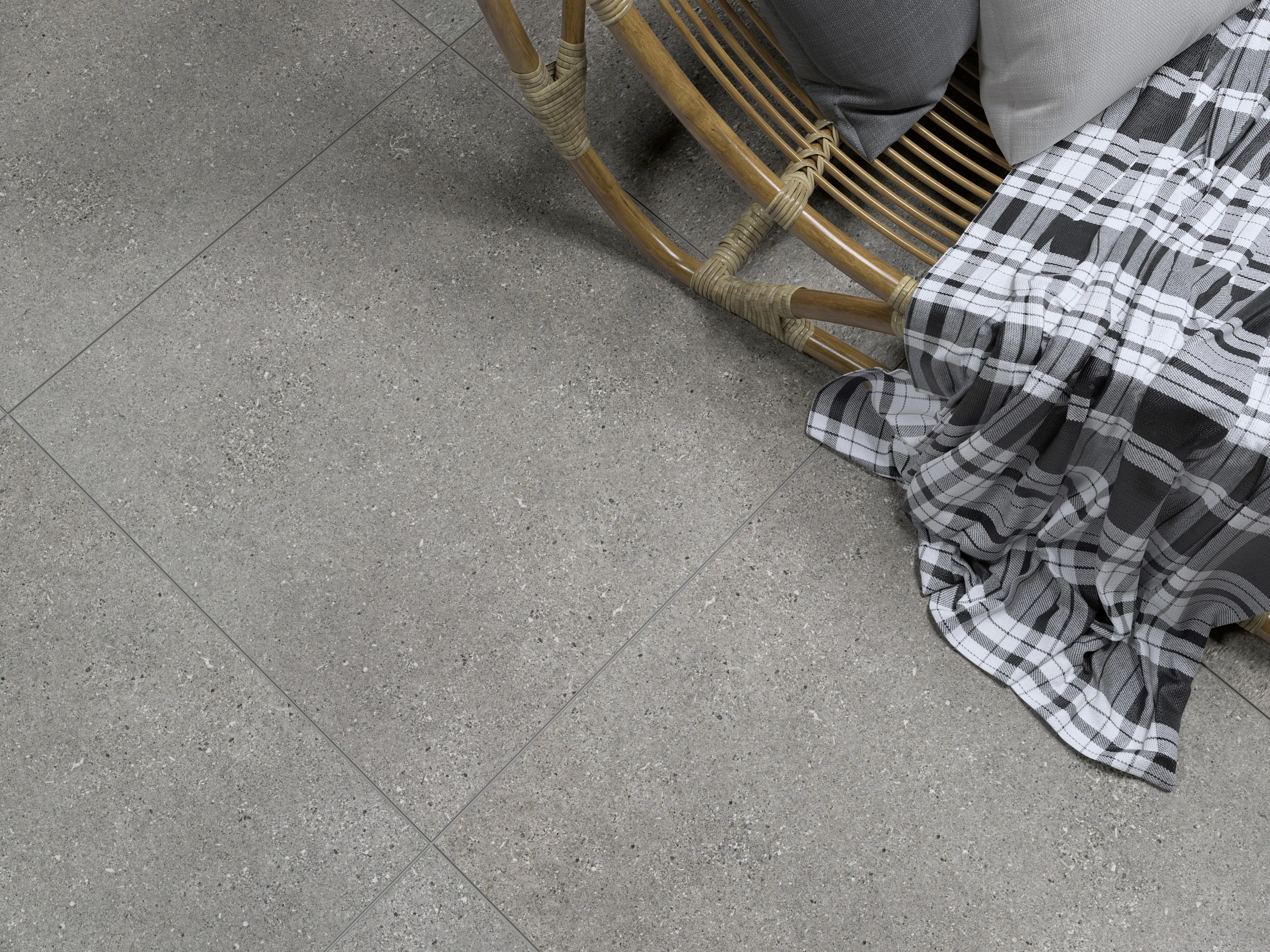 Terrassenplatte Alpen 60 x 60 x 2 cm grau