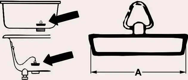 Cornat Ventilstopfen mit Dreikantbügel Ø 45,5 mm, für Spültisch- und Badewannenablaufgarnituren