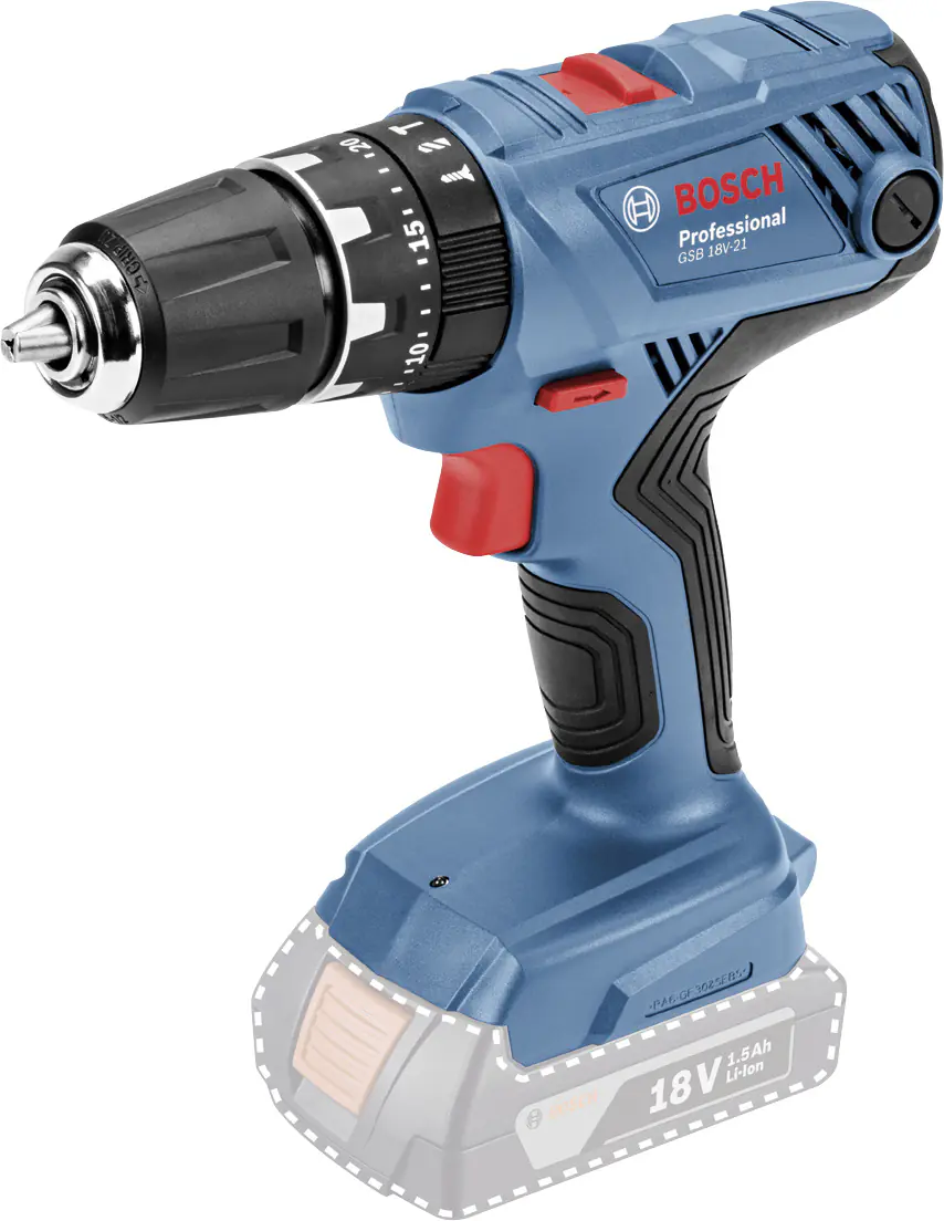 Bosch Professional Akku-Schlagbohrschrauber GSB 18V-21 2 Ah inkl. 2x Akku
