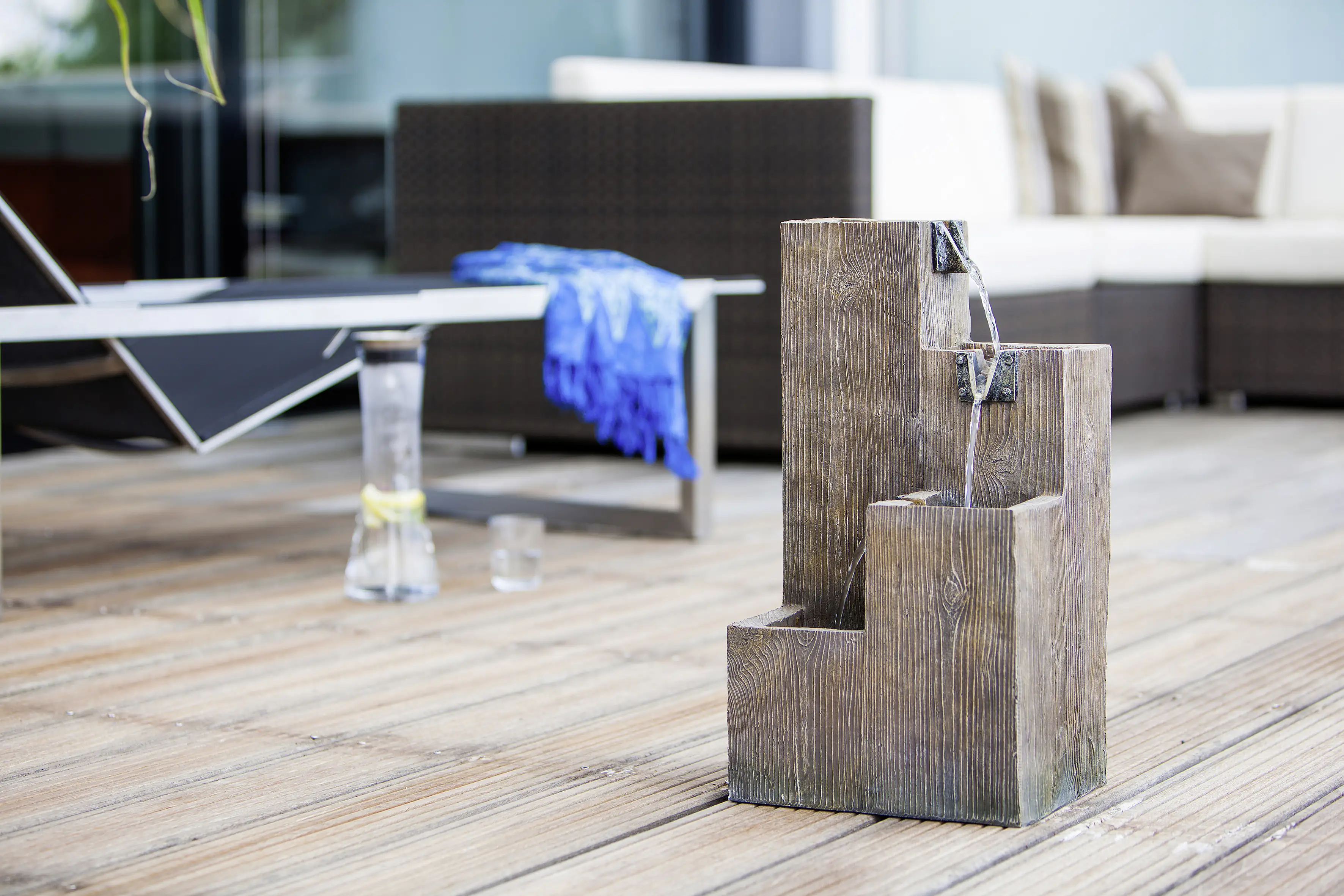 4006873426141 Heissner Stufenbrunnen 26 x 21 x 49 cm, holzfarben