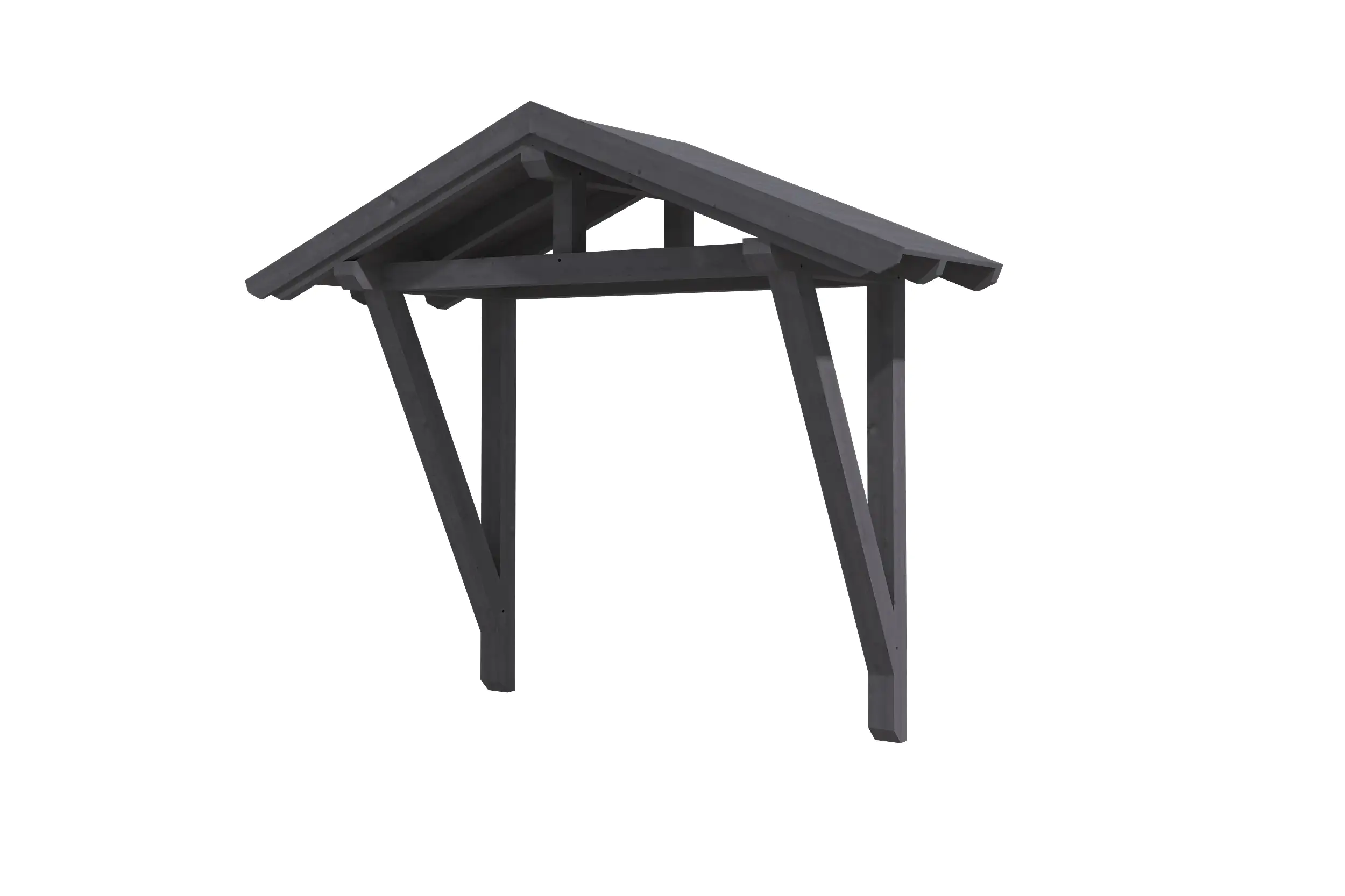 SKAN HOLZ Vordach Stralsund Typ 2 289 x 116 cm, lasiert in Schiefergrau