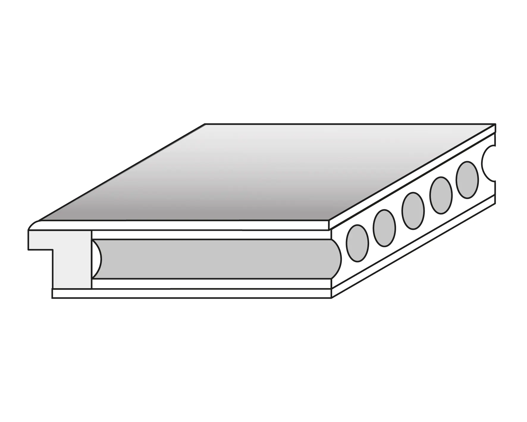 Borne Zimmertür Fila 5 design-weiß Röhrenspan