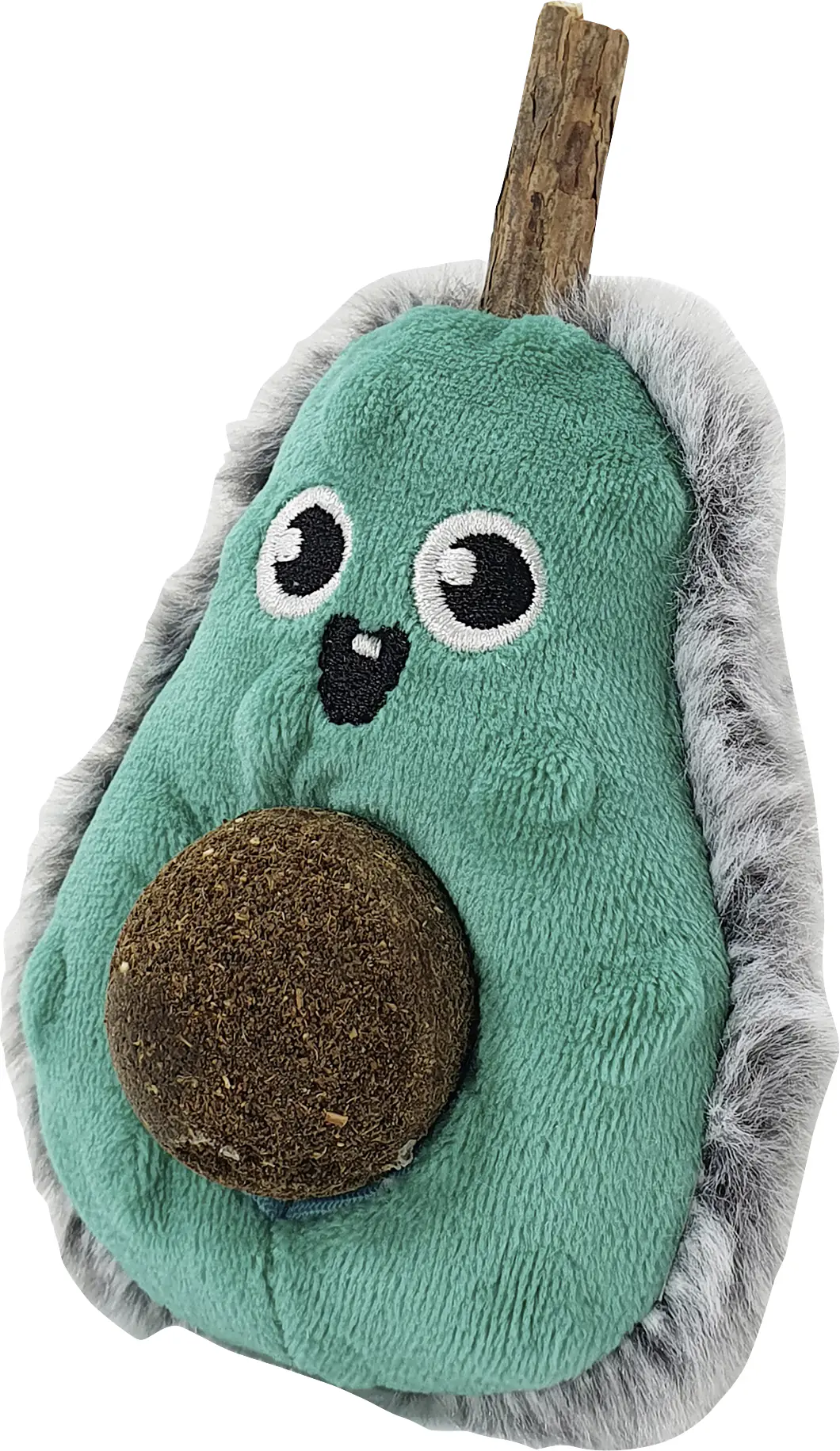 Nobby Katzenspielzeug Plüsch Avocado mit Matatabi Stick und Catnip Kugel 13 cm