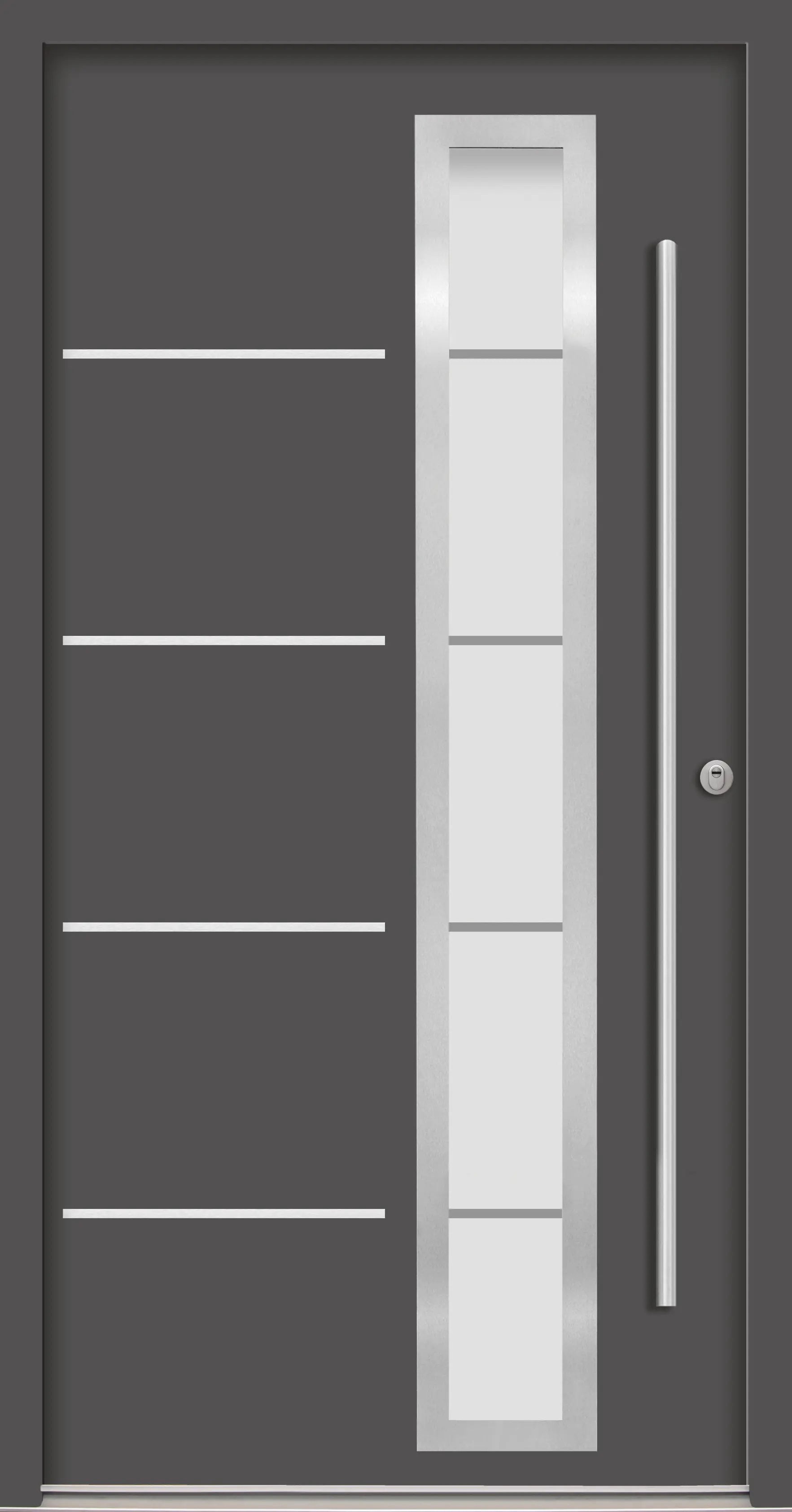 Splendoor Haustür Passivedoor Premium B06 RC2 Anthrazit DIN Rechts 100 x 210 cm