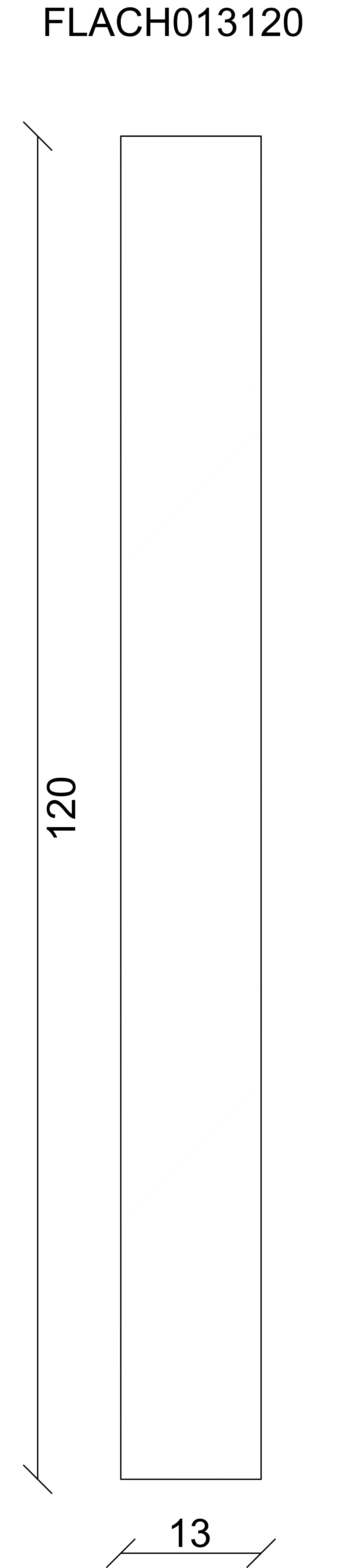 FN Neuhofer Flachleiste 100 cm 120 x 13 mm Fichte/Kiefer