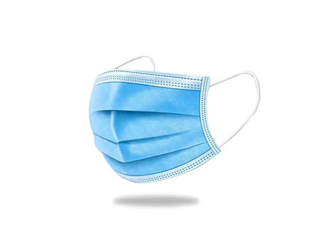 Gebol Mund-Nasenmaske Mundschutz blau 5 Stück Hygienemaske