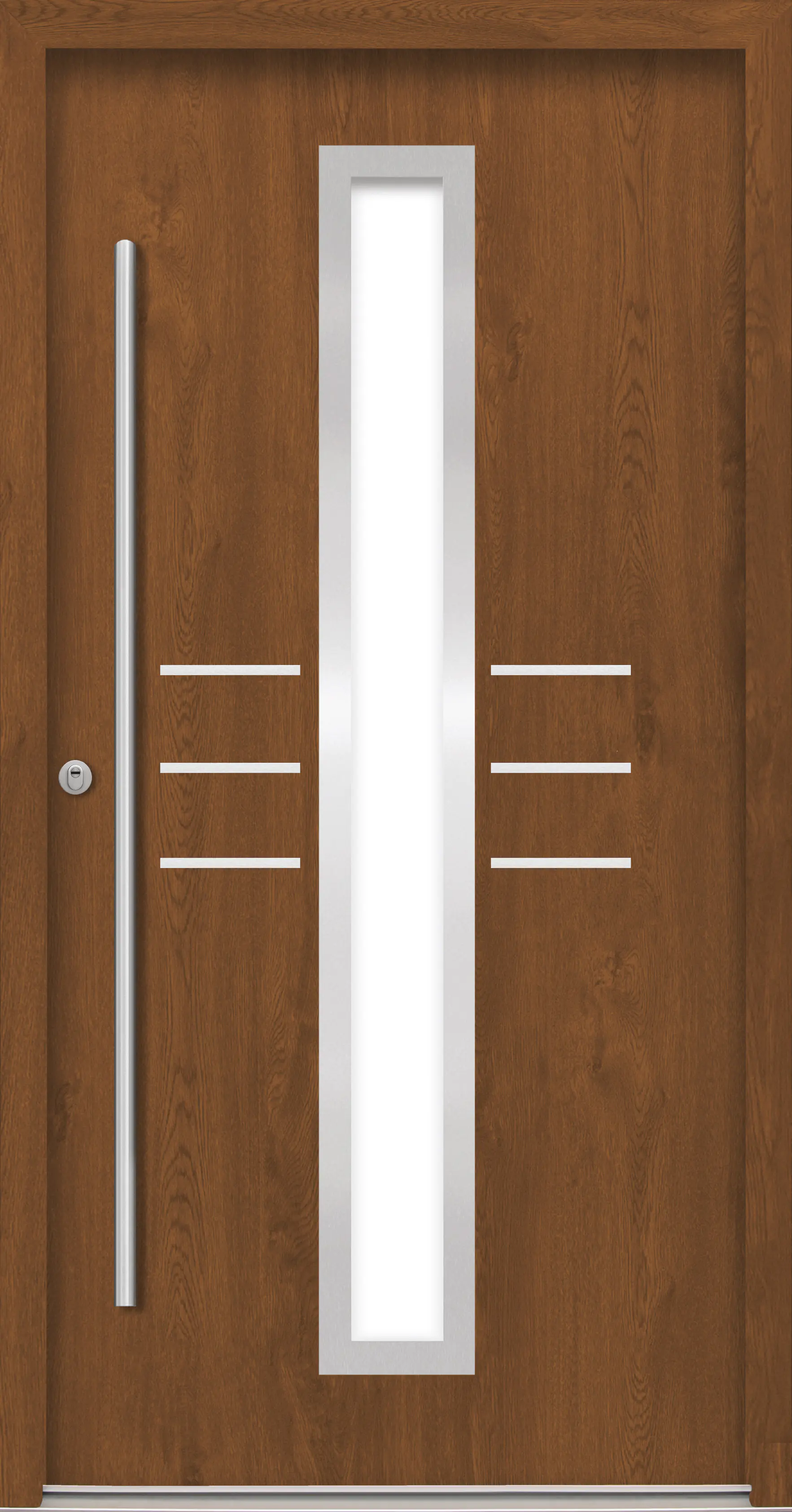 Splendoor Haustür Passivedoor Premium B07 RC2 Golden Oak DIN Links 100 x 210 cm
