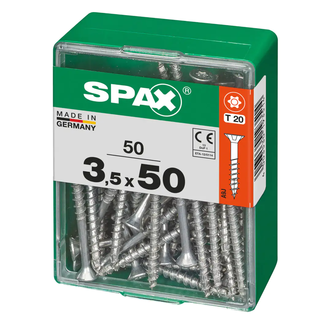 Spax Universalschrauben 3.5 x 50 mm TX 20 - 50 Stk. Spax Universalschrauben 3.5 x 50 mm TX 20 - 50 Stk.