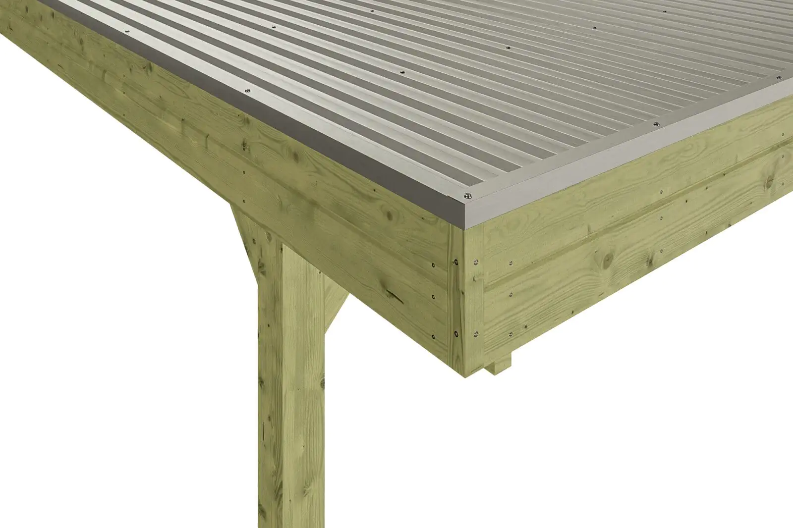 SKAN HOLZ Carport Friesland 557 x 708 cm mit Aluminiumdach