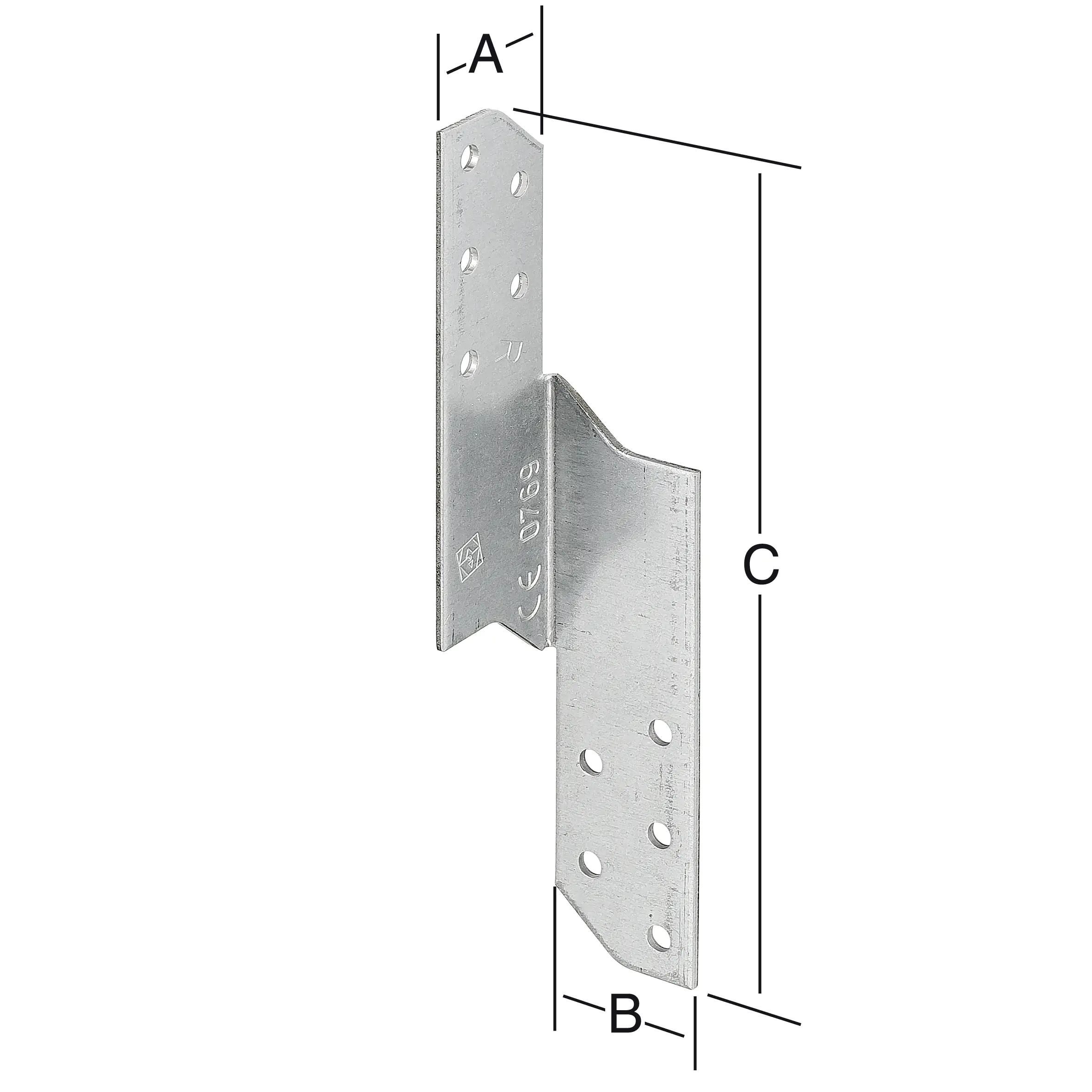 Vormann Sparrenpfettenanker sendzimir verzinkt 30 x 30 x 210 mm Vormann Sparrenpfettenanker sendzimir verzinkt 30 x 30 x 210 mm