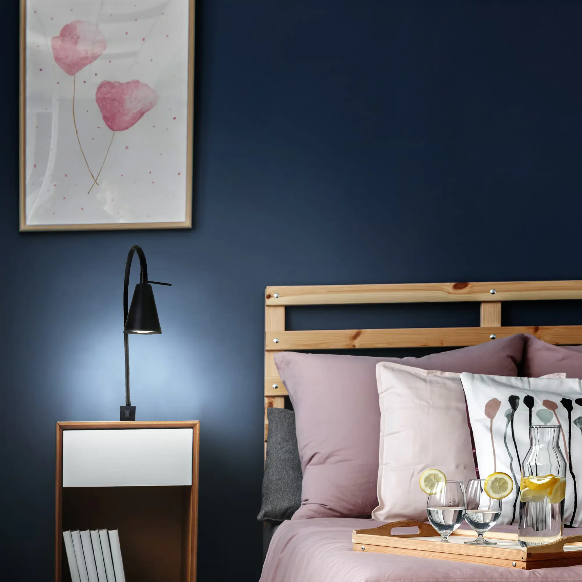 Briloner LED Wandleuchte Tuso schwarz 5W, warmweiß