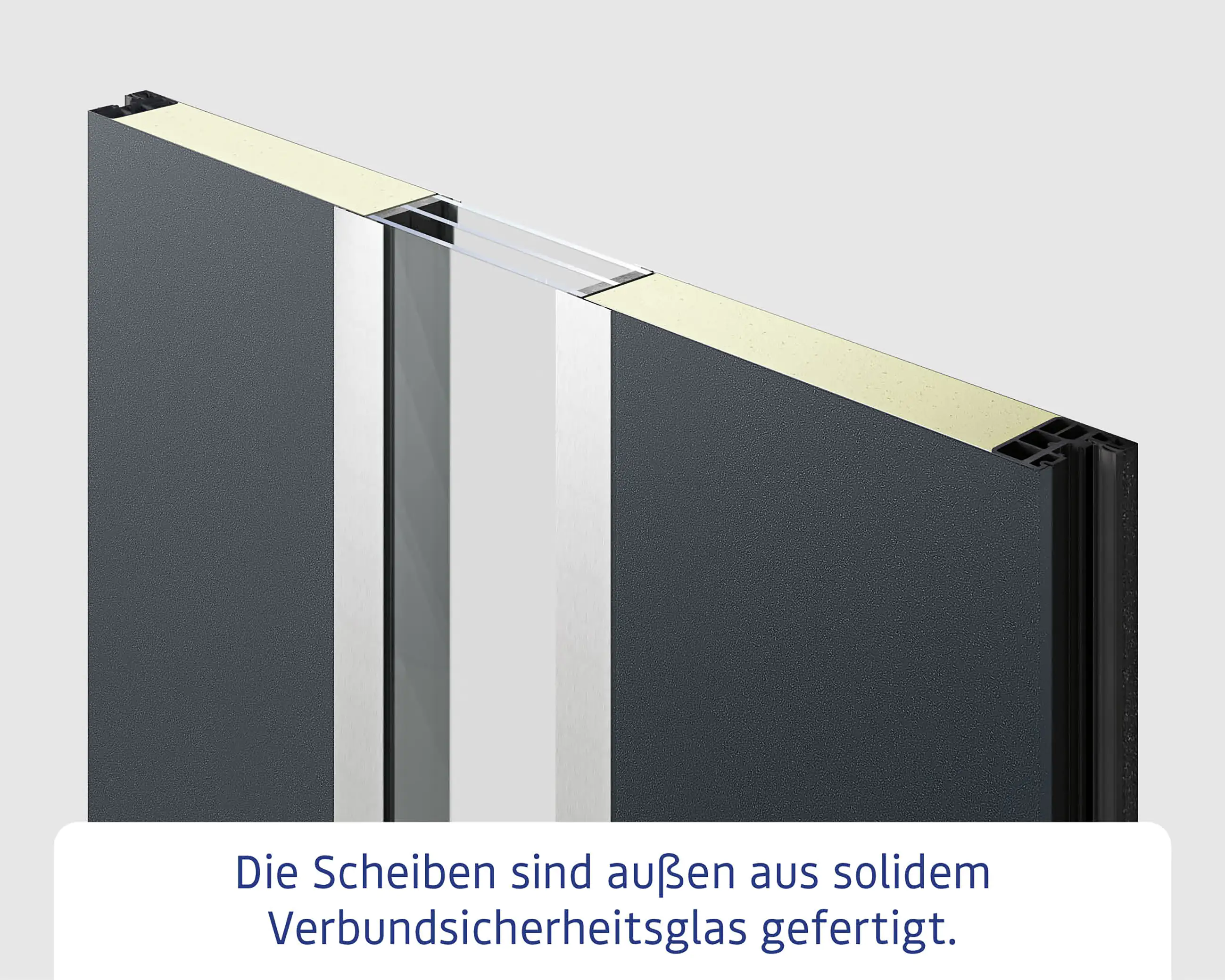 EcoStar Haustür ISOPRO IP 020S graualuminium 110 x 210 cm EcoStar Haustür ISOPRO IP 020S graualuminium 110 x 210 cm