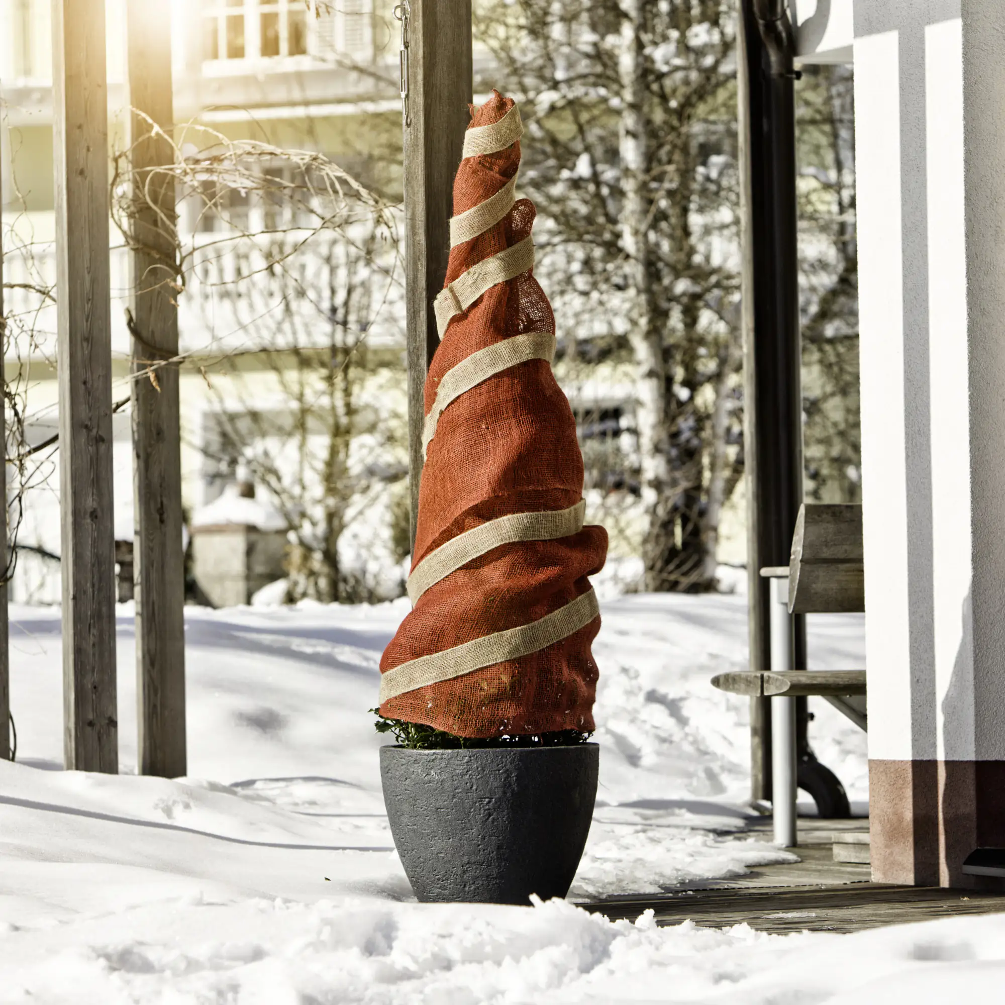 9003117060357 Windhager Jute-Gewebe 1 x 5 m, rot