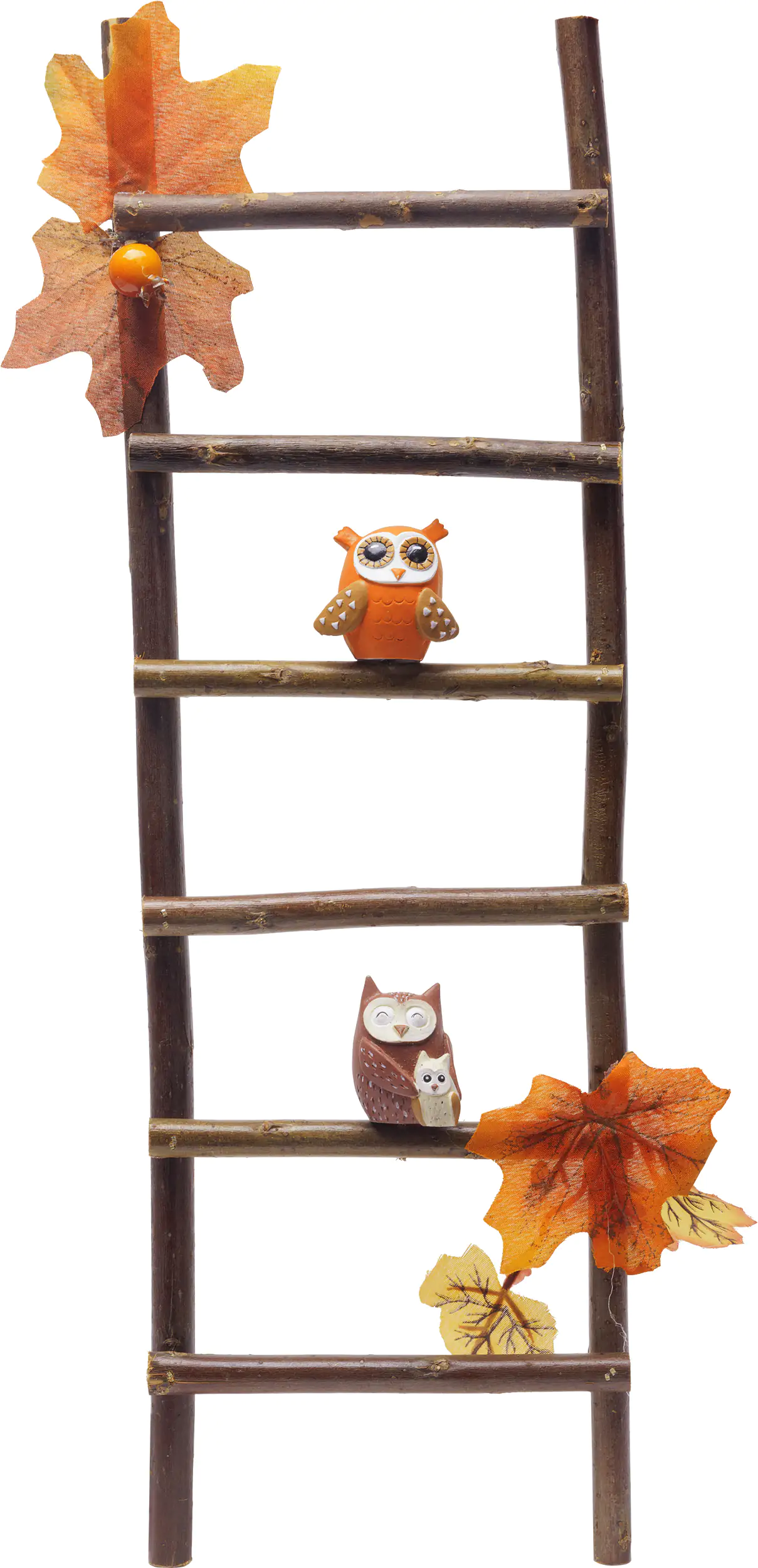 TrendLine Deko Leiter Herbst Holz 43 x 14 cm braun orange