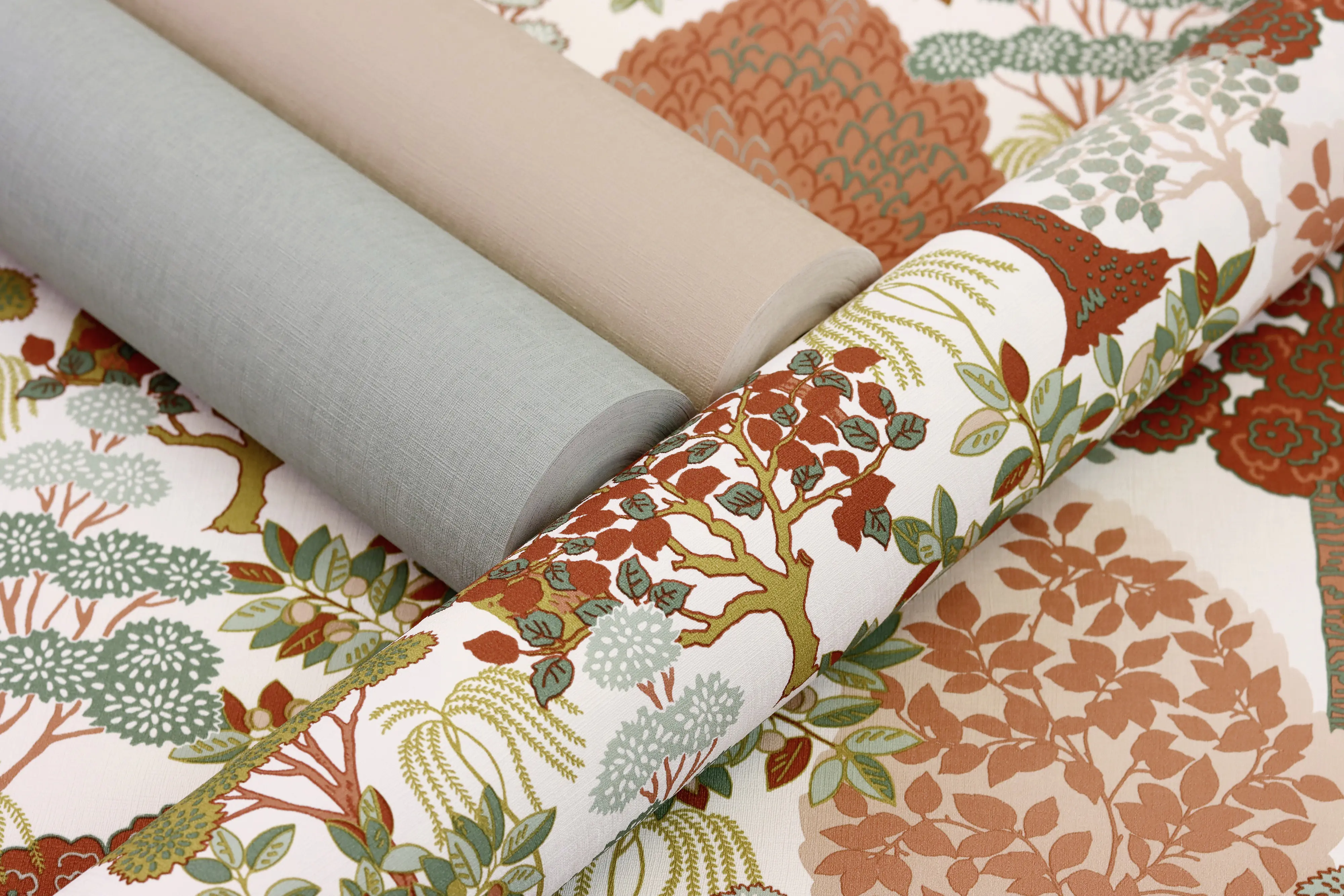 Rasch Vliestapete 690743 Selection, Textilstruktur grün, 10,05 x 0,53 m