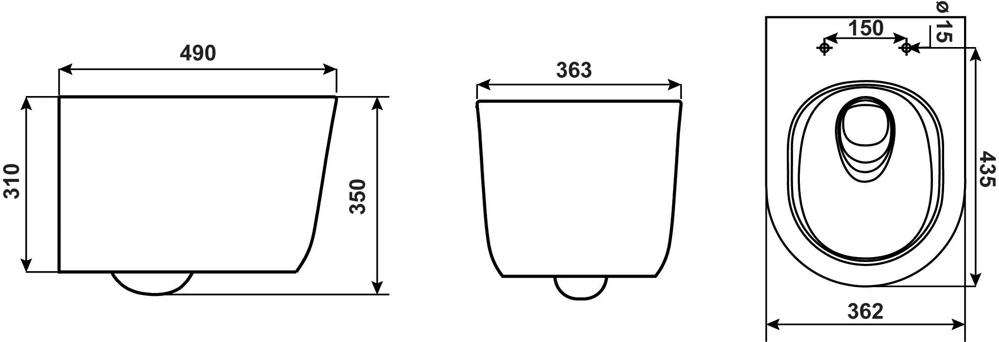 Cornat Wand WC spülrandlos Wirbelstrom weiß inkl. WC Sitz mit Absenkautomatik