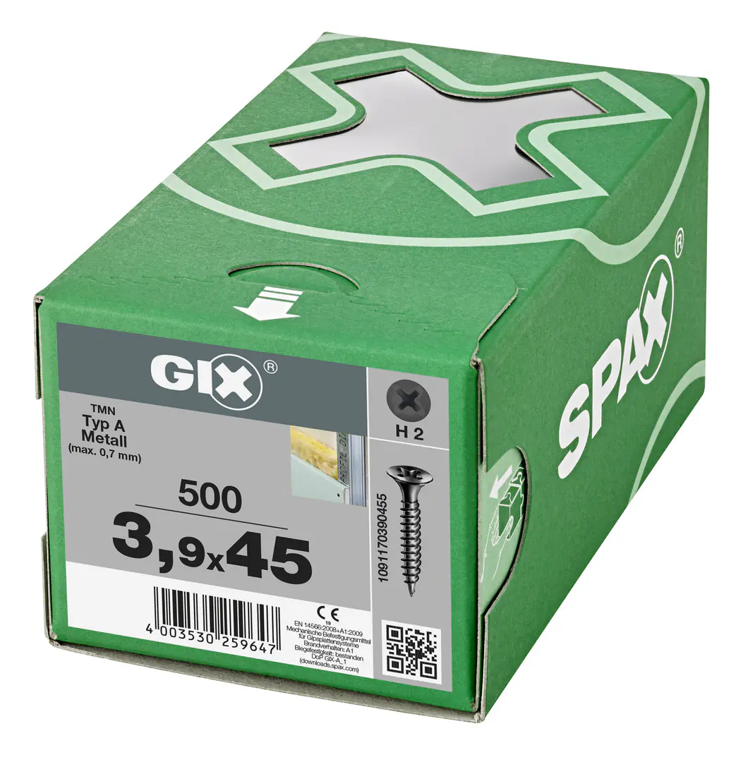 Spax Trockenbauschrauben 3.9 x 45 mm PH 2 Feingewinde - 500 Stk.