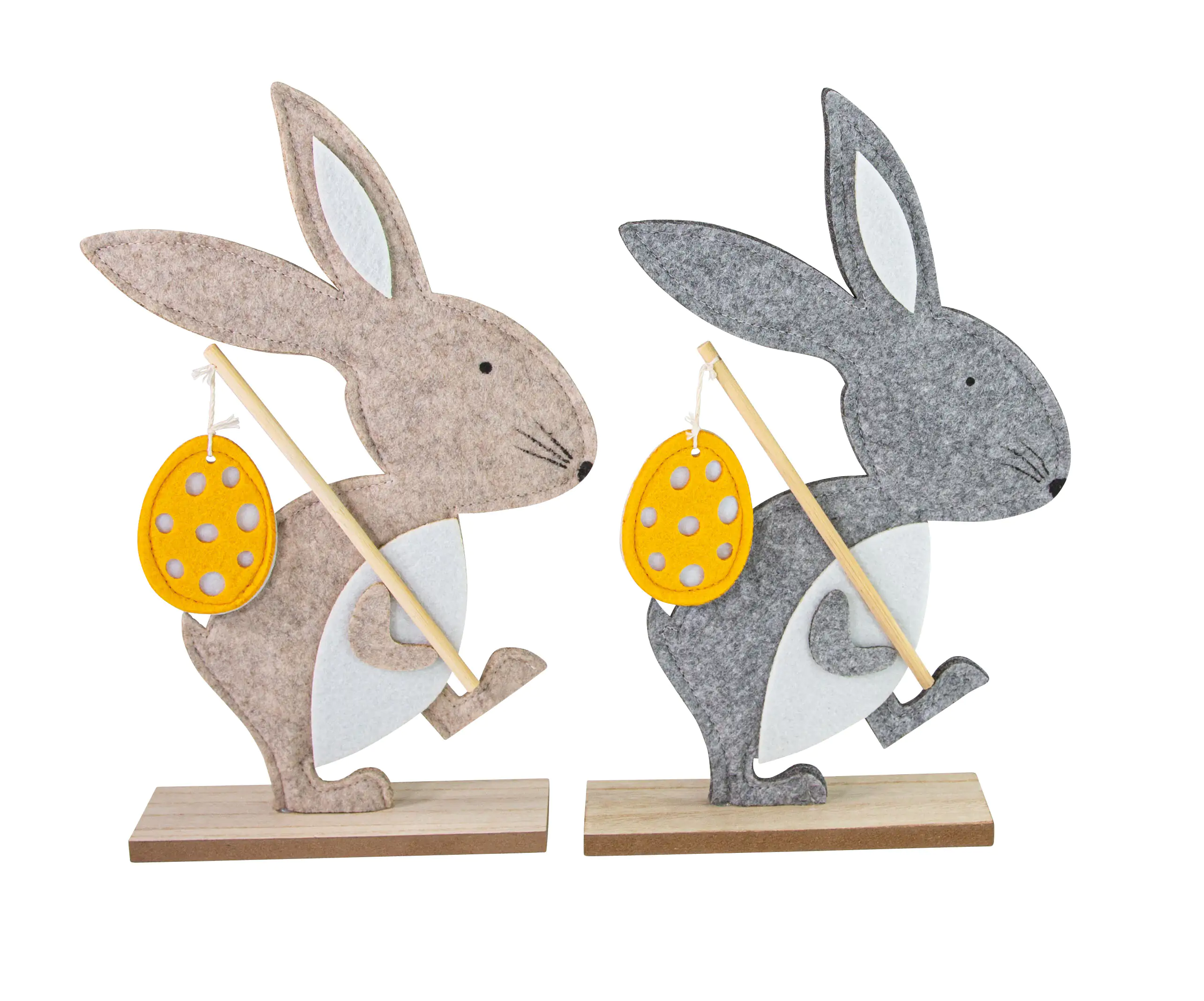 Riffelmacher Hase Wandersmann mit Ei 19 x 5 x 30 cm