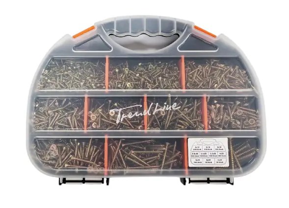 TrendLine Sortimentskasten Spanplattenschrauben PZ - 1700 teilig
