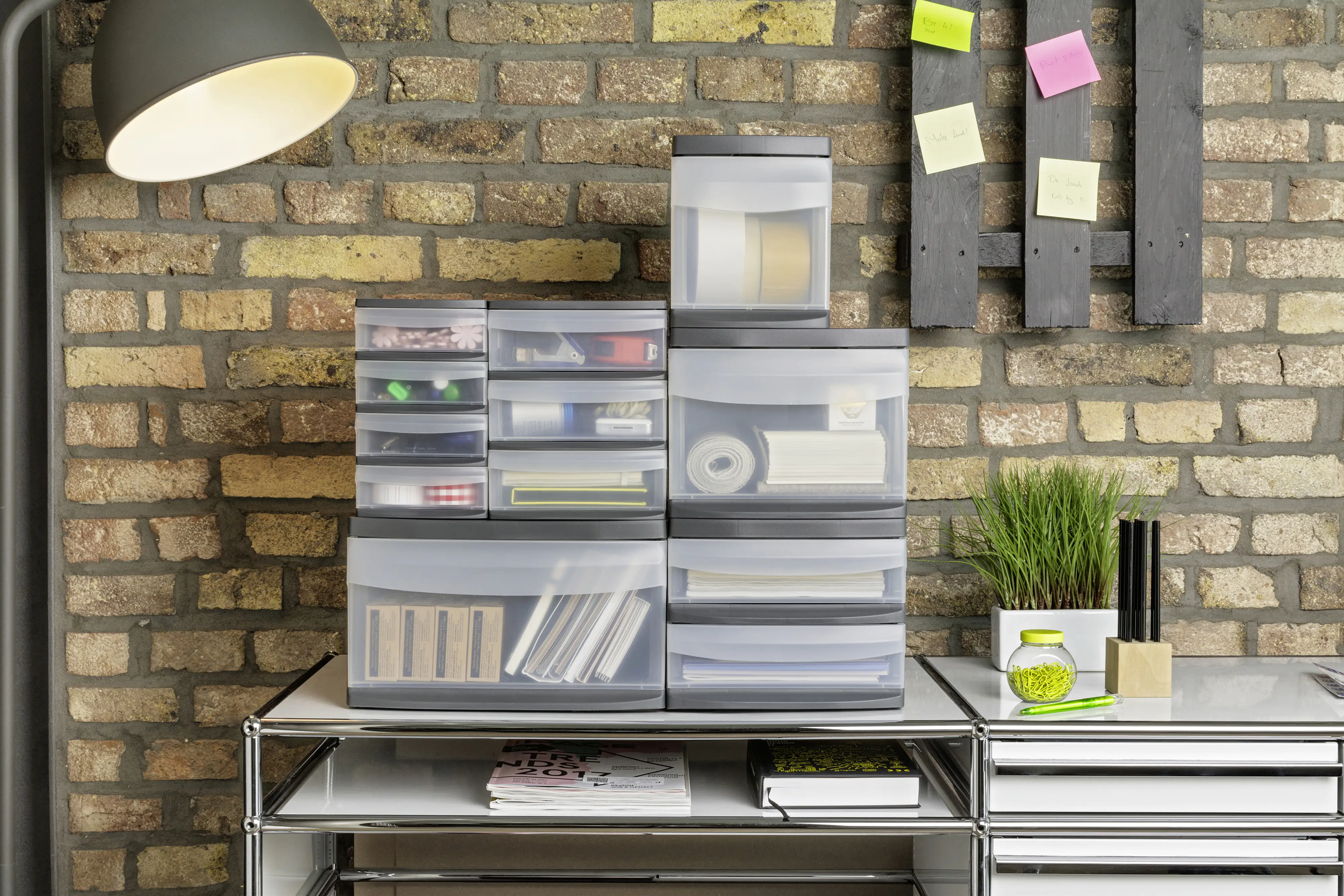 Rotho Schubladenbox Mono Systemix Slim 1 Schub anthrazit