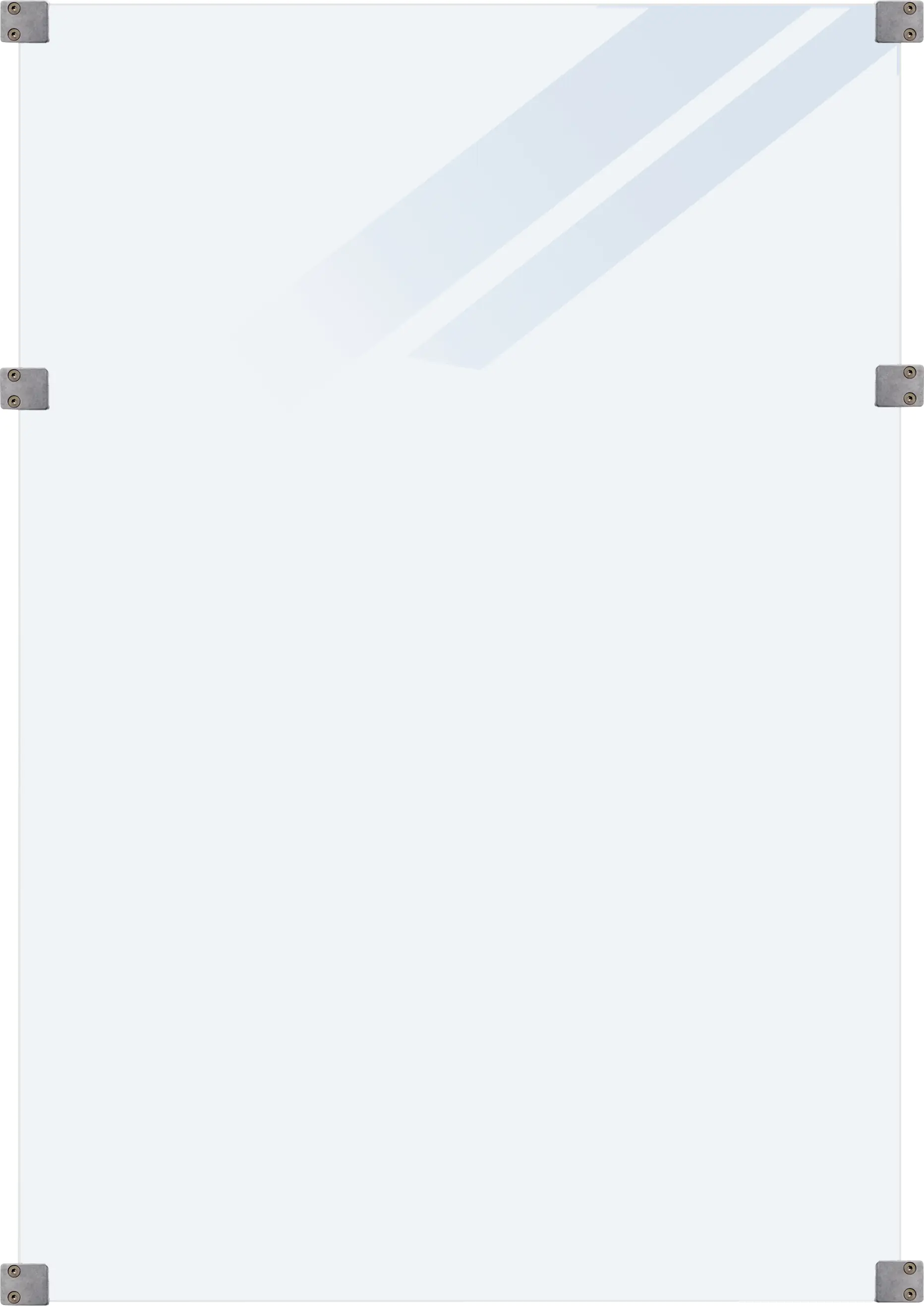 Plus Glaszaun 90 x 127 cm mattes Glas gehärtetes 6 mm Glas