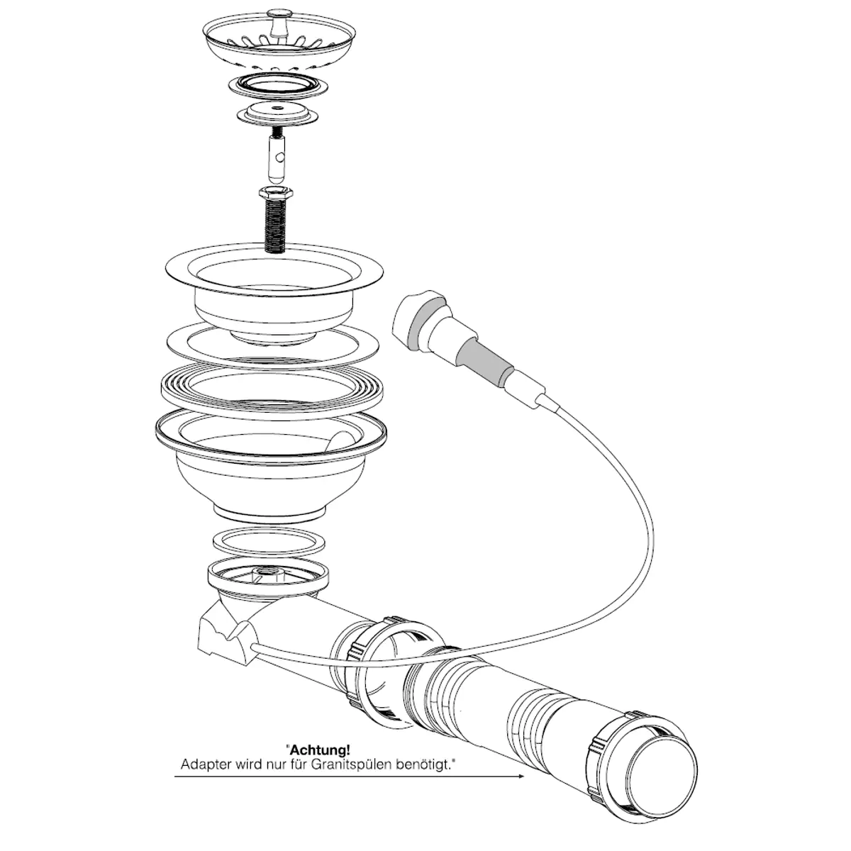 respekta Excentergarnitur für 1+1,5 Becken-Spülen für Spülen mit einem 3 1/2" Ablauf respekta Excentergarnitur für 1+1,5 Becken-Spülen für Spülen mit einem 3 1/2" Ablauf