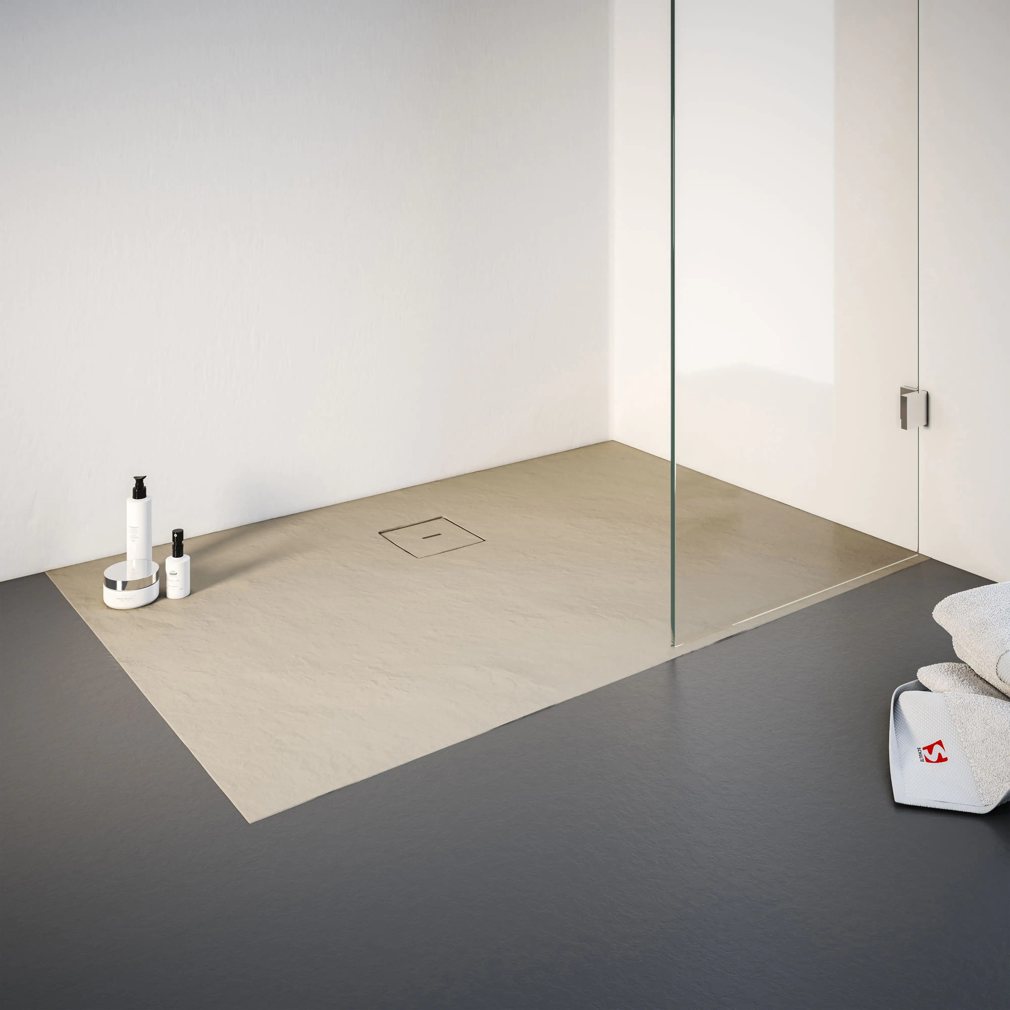 Schulte Duschwanne Steinstruktur 75 x 140 cm sand