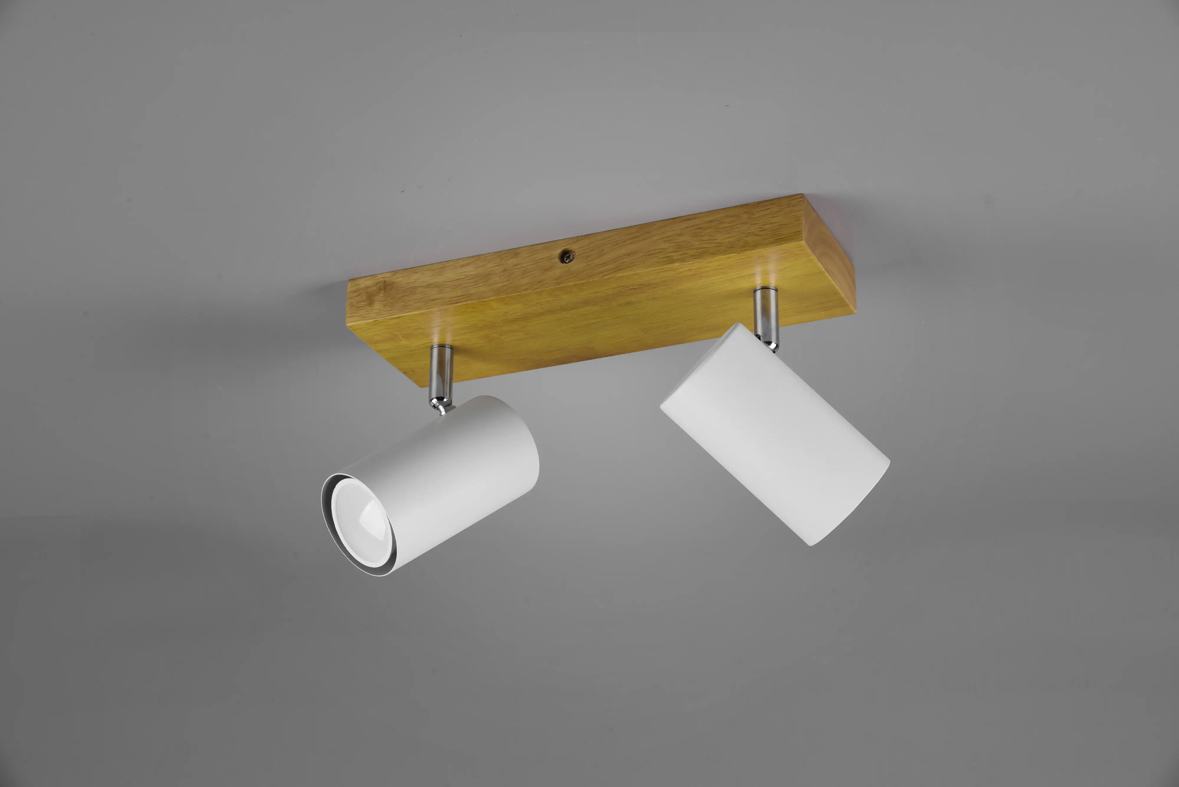 Trio Leuchte 2er Spot Marley weiß/holzfarbig 