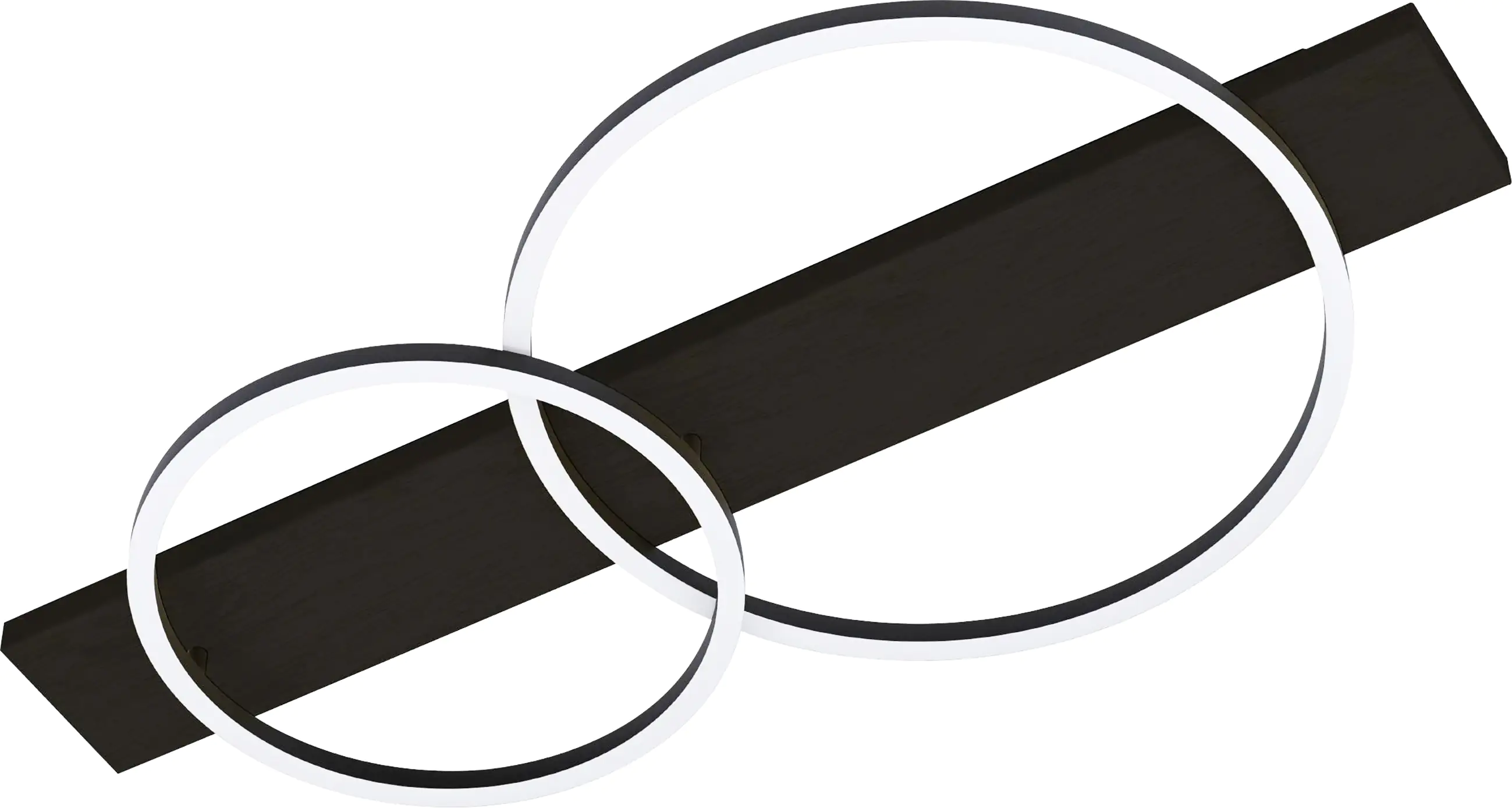 Eglo LED Deckenleuchte Boyal 1 schwarz- nickel-matt 78 x 40 cm