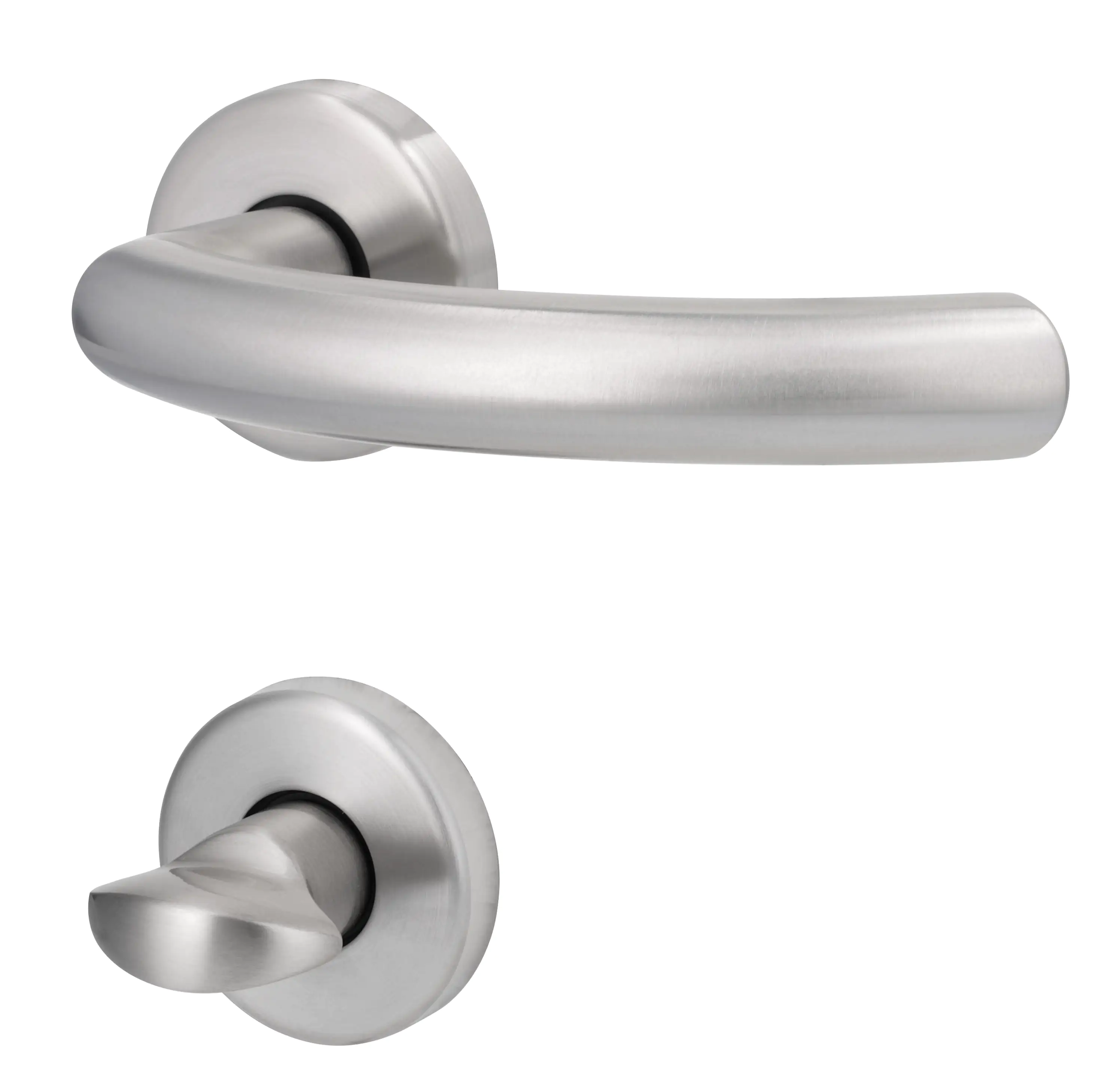 Alpertec WC-Rosettengarnitur Jillian Edelstahl silber rund