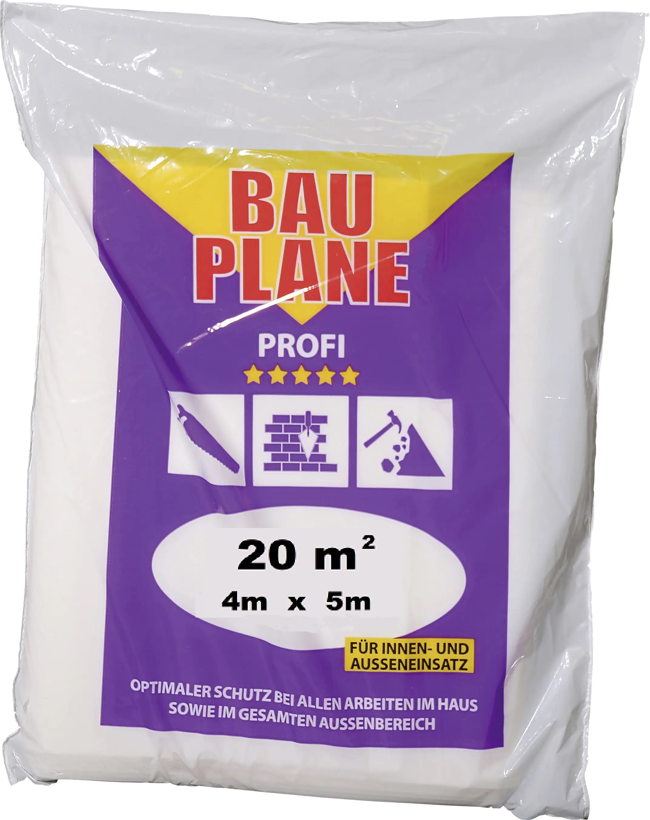 Jufol Bauplane Profi 0,08 mm 5 x 4 m = 20 m² transparent