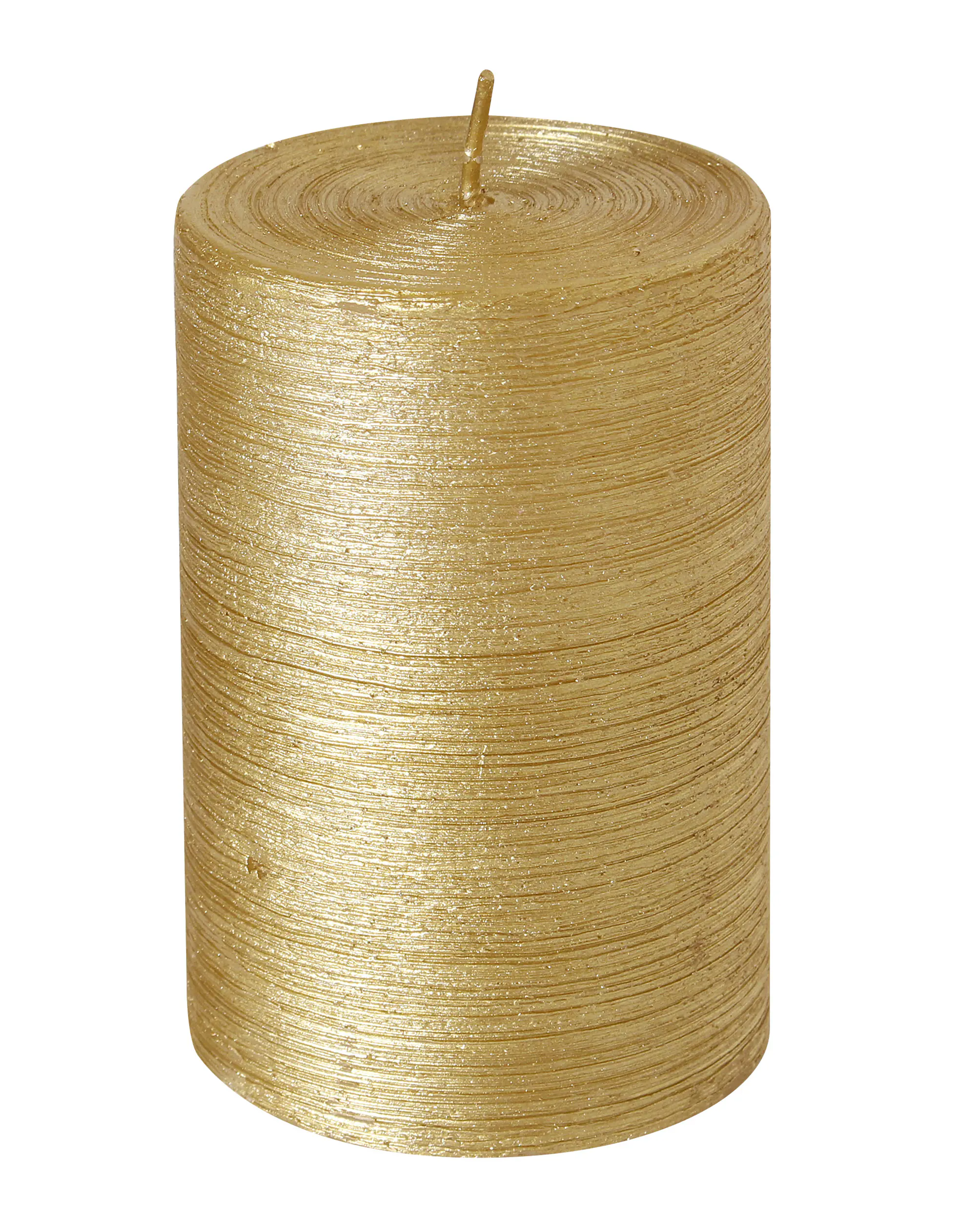Steinhart Stumpenkerze Glory Ø 6,8 x 10 cm gold       